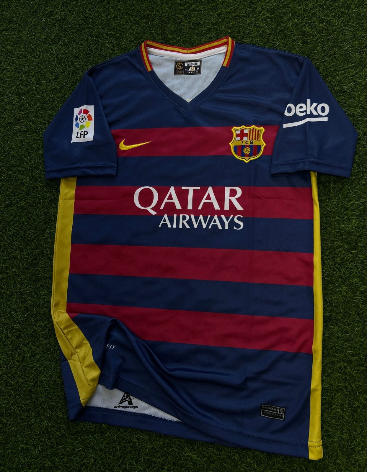 BARCELONA 2015-16 SEASON HOME KIT, HALFSLEEVE EMBROIDERY