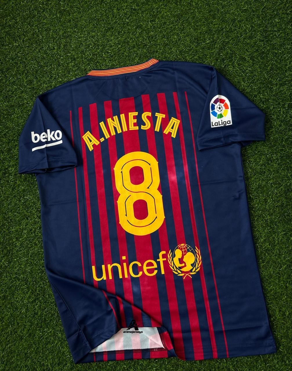 BARCELONA 2017-18 SEASON HOME KIT.HALFSLEEVE SUBLIMATION