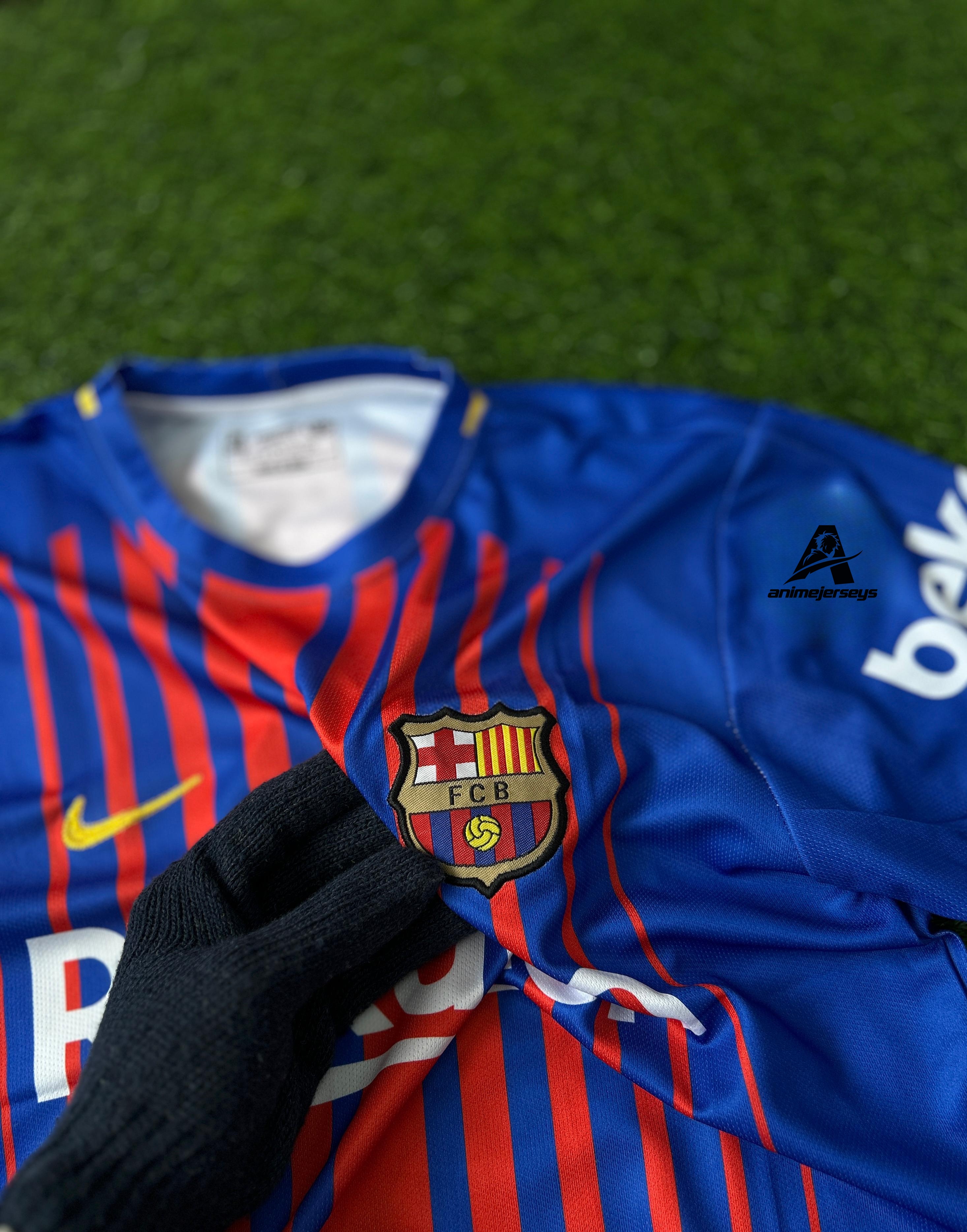 BARCELONA 2018-19 HOME KIT, HALFSLEEVE EMBROIDERY
