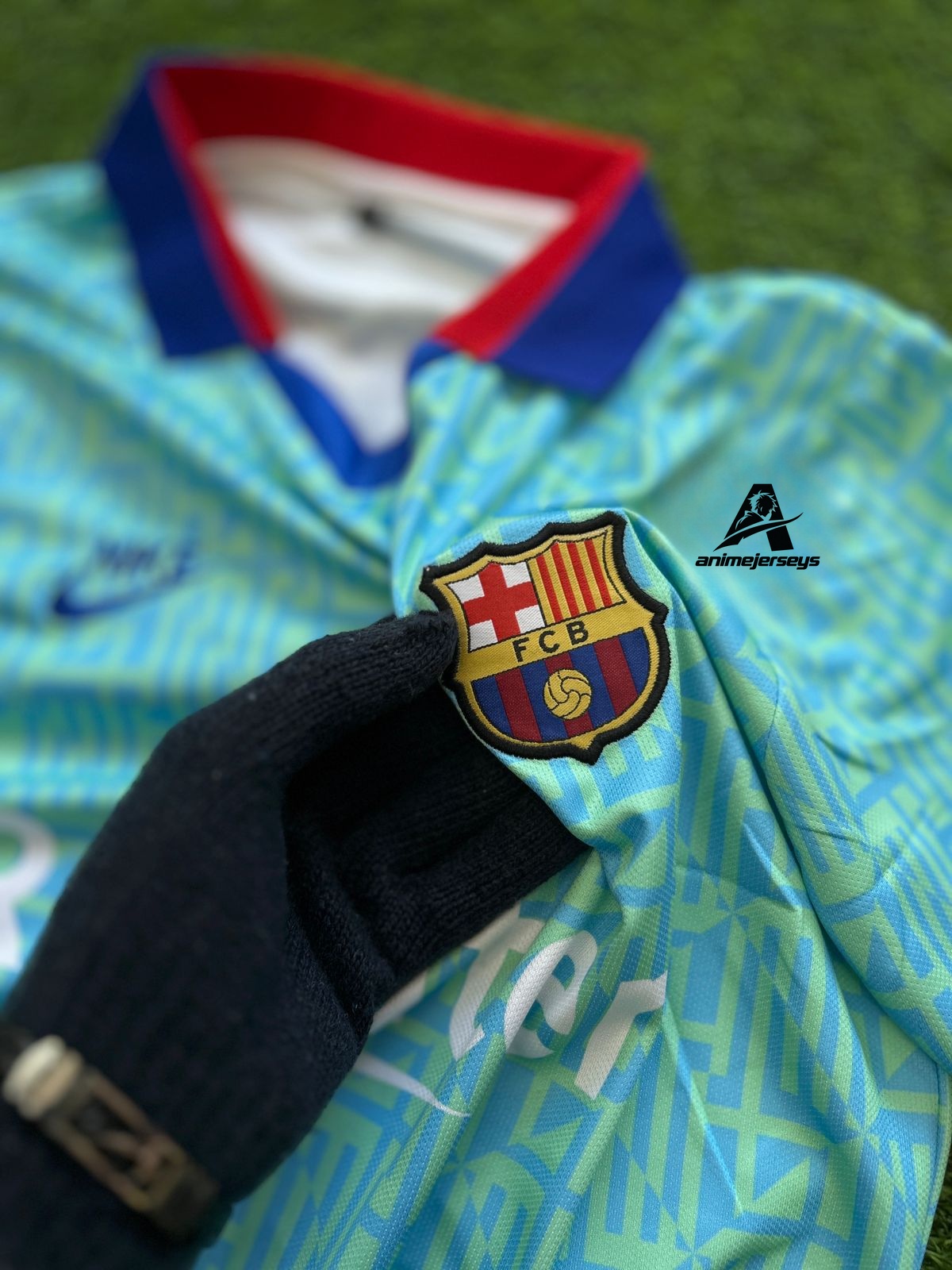 BARCELONA 2019-20 THIRD KIT, HALFSLEEVE POLO EMBROIDERY