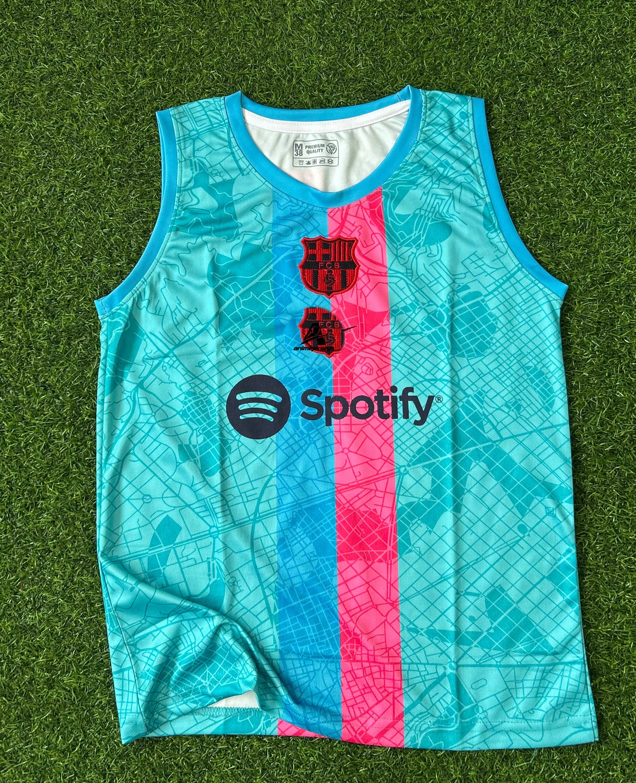 BARCELONA 2023-24 TRAINING JERSEY, HALF SLEEVE EMBROIDERY