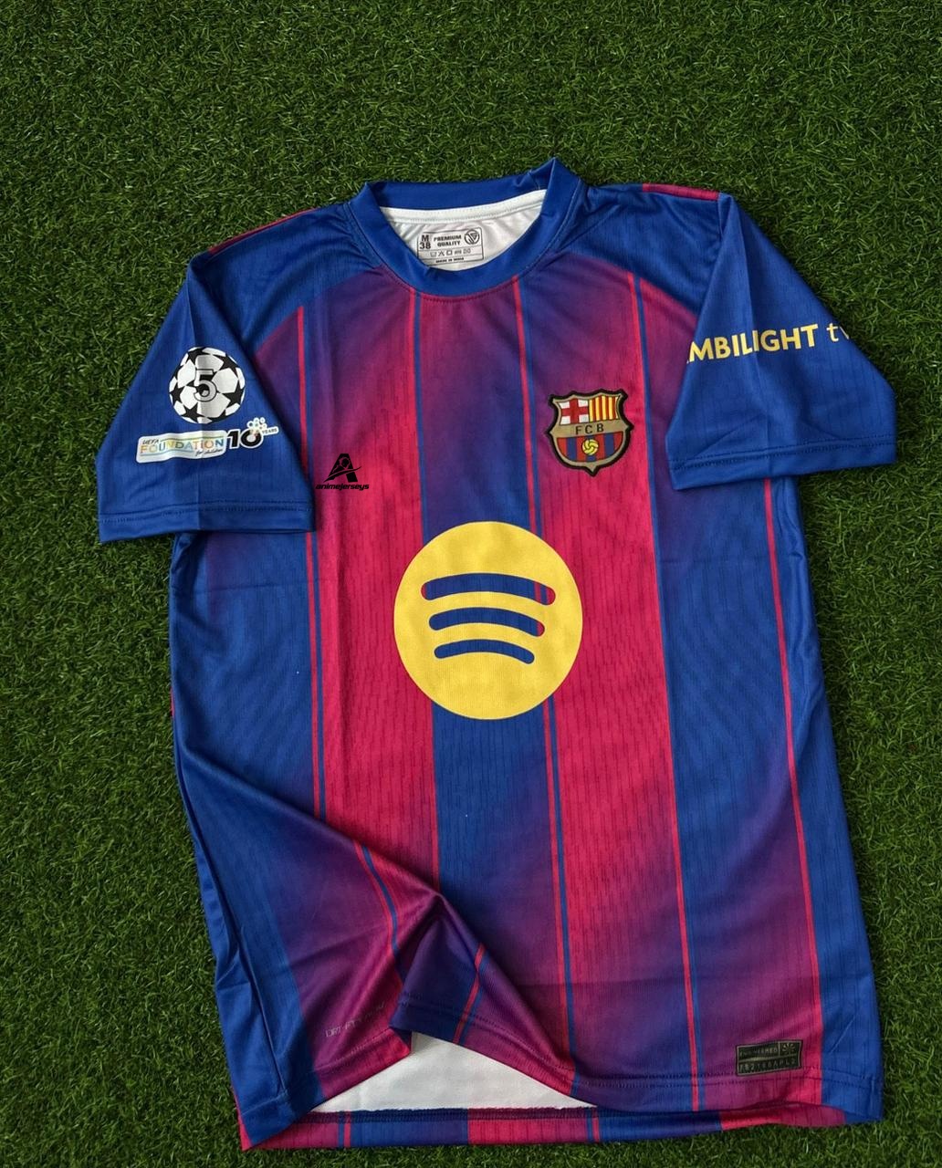 BARCELONA 2025-26 SEASON HOME KIT. HALFSLEEVE EMBROIDERY