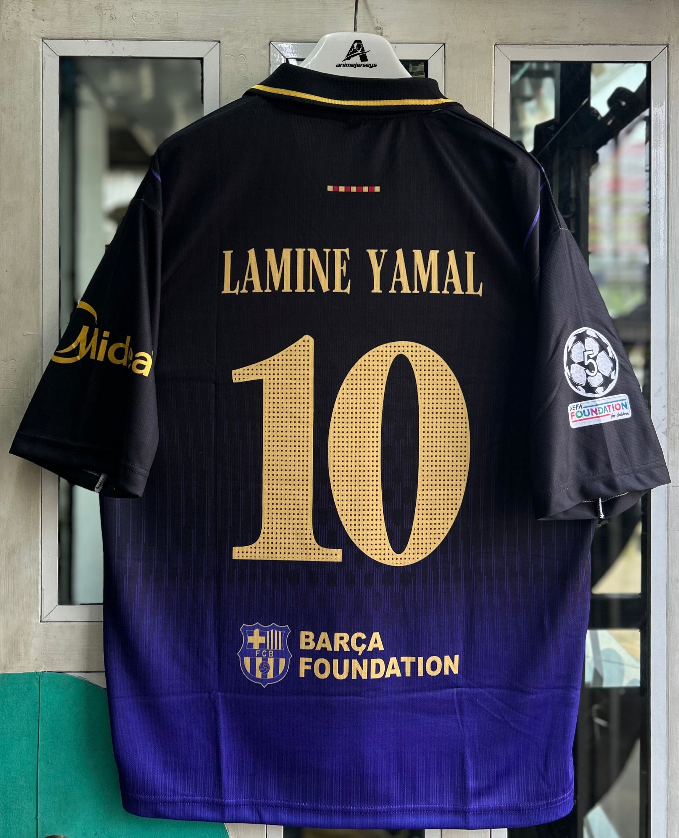 BARCELONA 2026-27 SEASON AWAY JERSEY, FIVE SLEEVE  POLO  SUBLIMATION