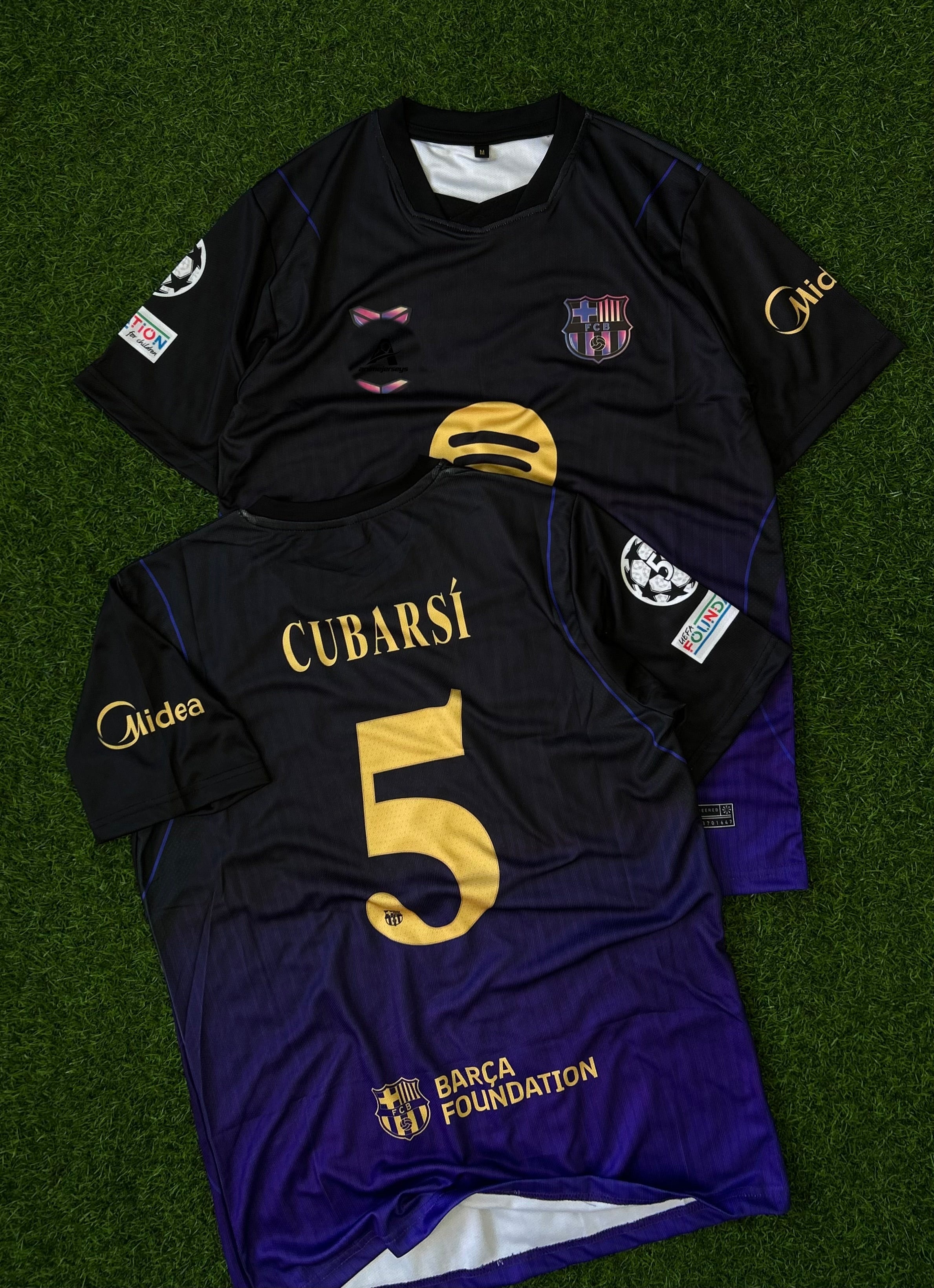 BARCELONA 2026-27 SEASON AWAY JERSEY, HALF SLEEVE, 3D SILICONE HEAT PRESS LOGO