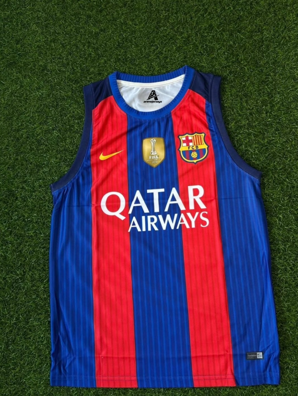 BARCELONA RETRO SLEEVLESS KIT(MESSI) FULLSUBLIMATION