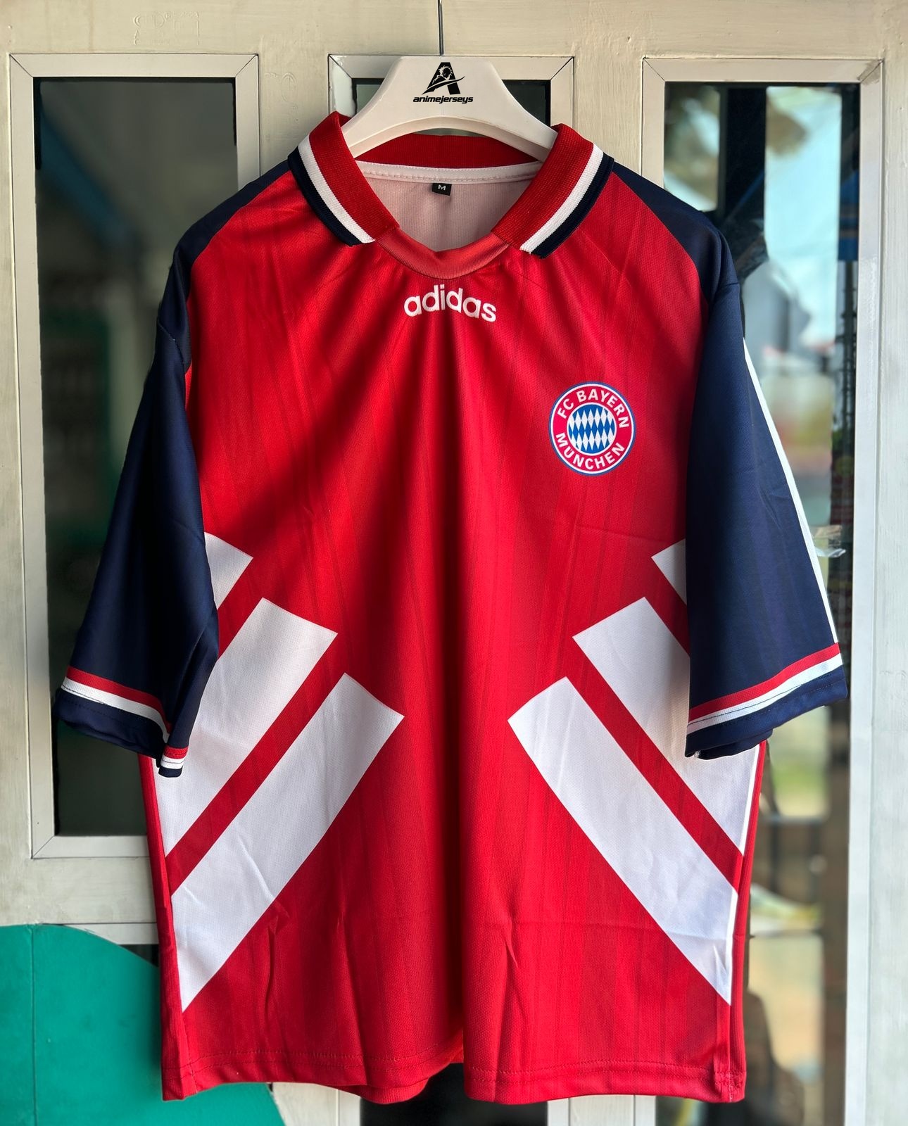 BAYERN MUNICH 1993-95 HOME KIT, FIVESLEEVE POLO SUBLIMATION