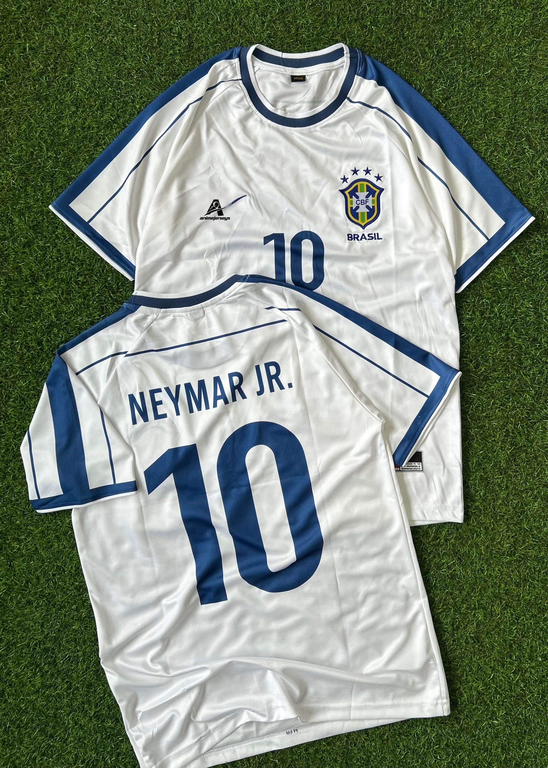 BRAZIL 1998 WHITE JERSEY, HALF SLEEVE EMBROIDERY