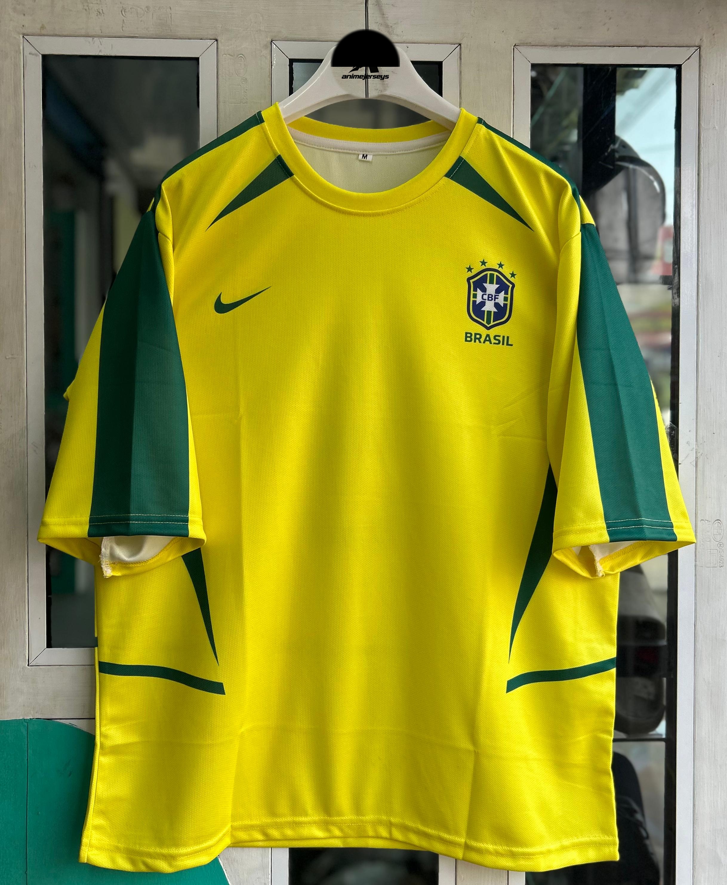 BRAZIL 2002 WORLD CUP HOME KIT.FIVESLEEVE SUBLIMATION