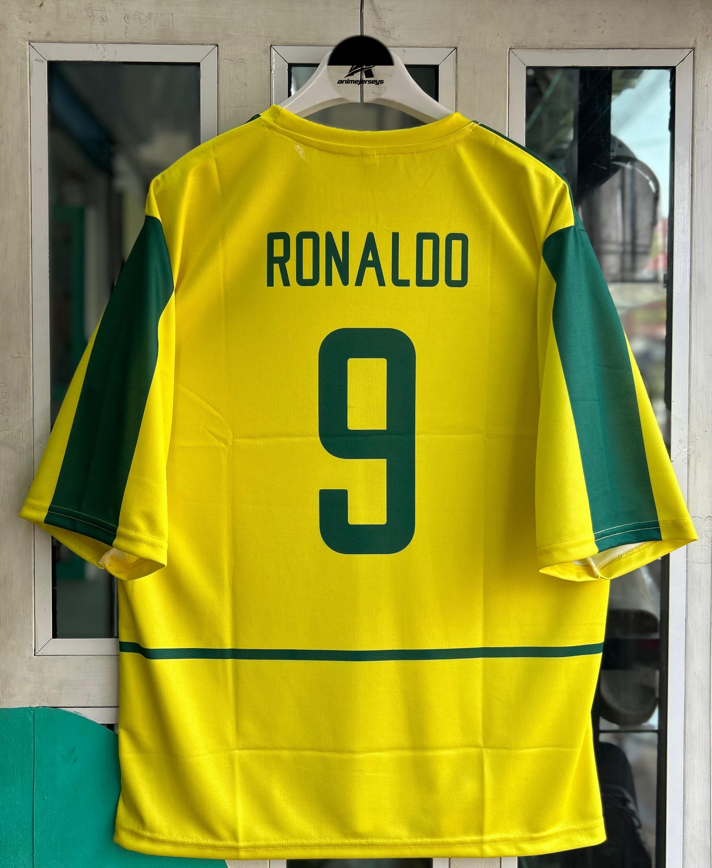 BRAZIL 2002 WORLD CUP HOME KIT.FIVESLEEVE SUBLIMATION