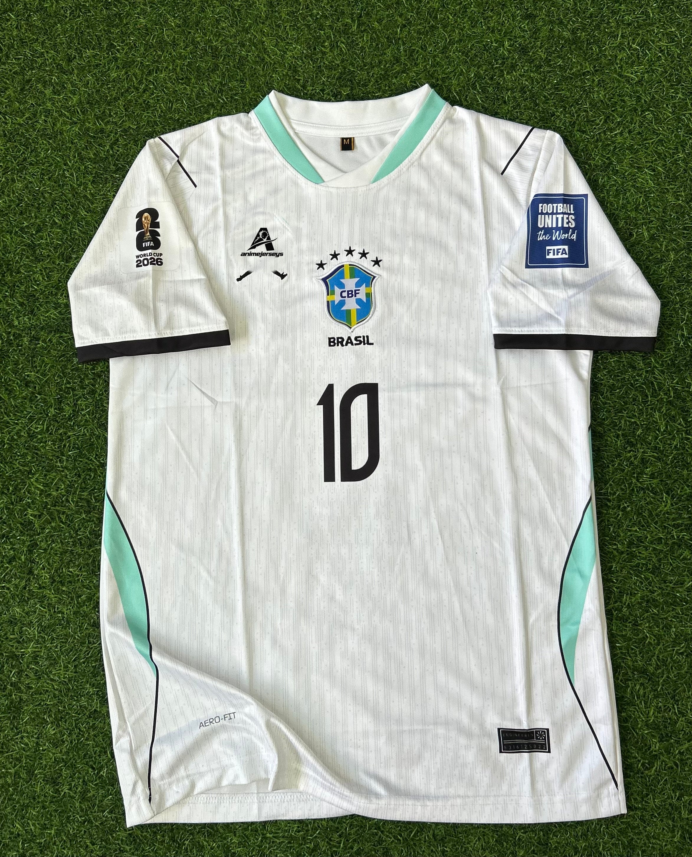 BRAZIL 2026 SPECIAL EDITION WHITE JERSEY, HALF SLEEVE EMBROIDERY