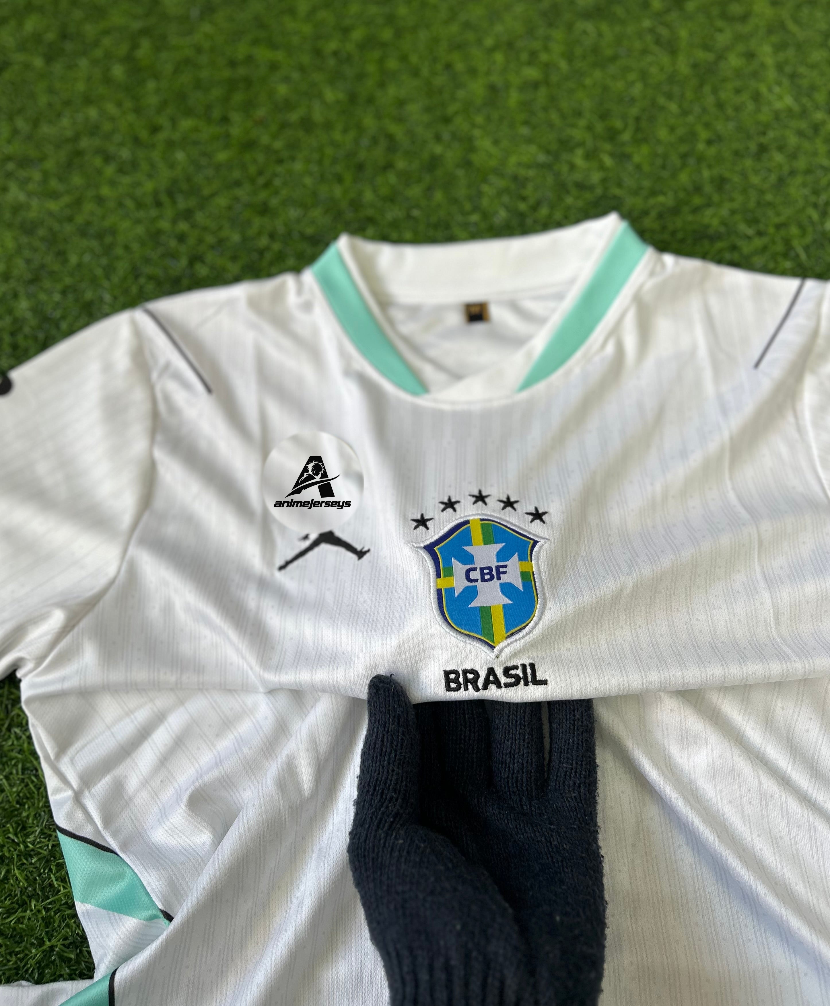 BRAZIL 2026 SPECIAL EDITION WHITE JERSEY, HALF SLEEVE EMBROIDERY