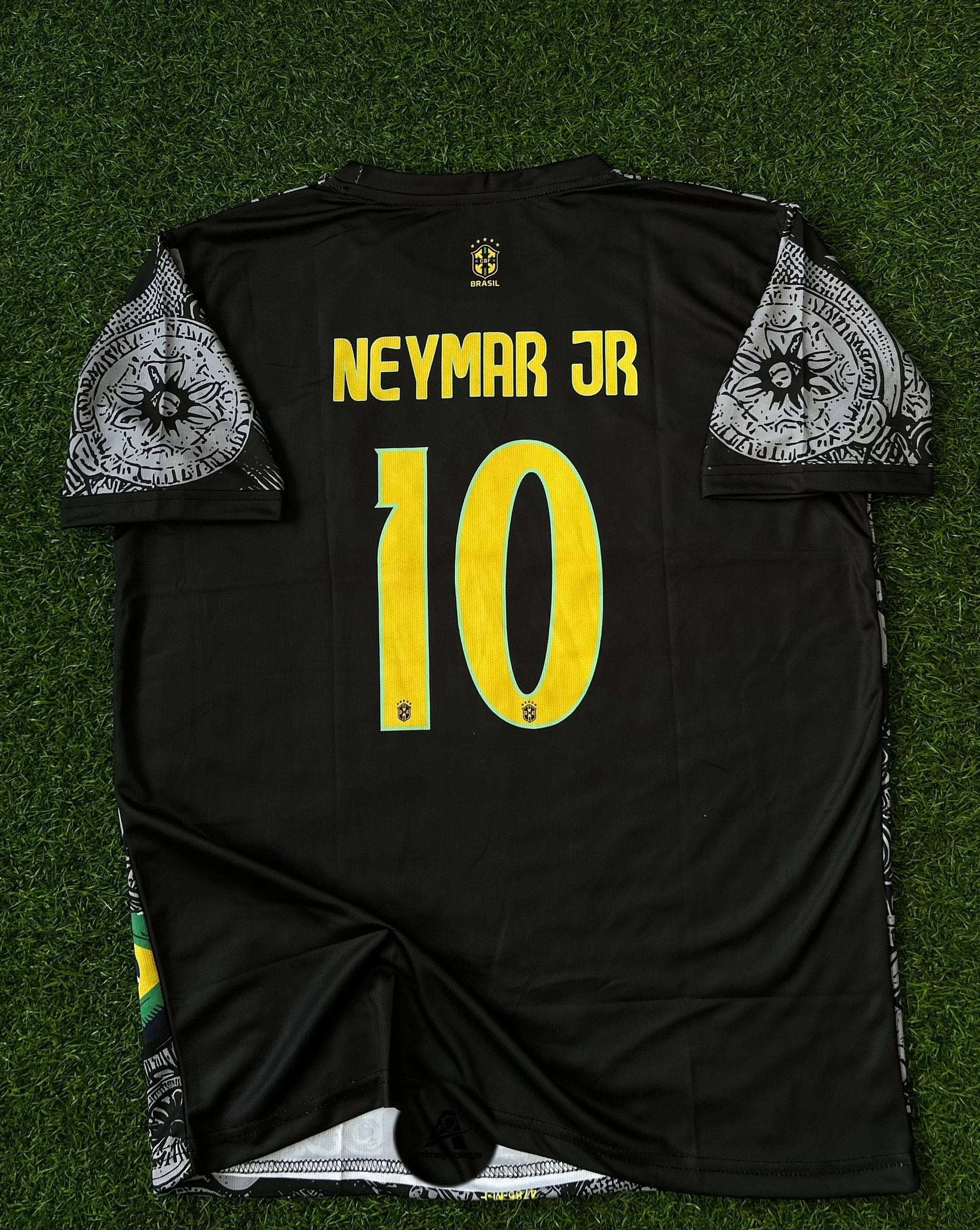 BRAZIL x JESUS BLACK KIT 2025. HALFSLEEVE EMBROIDERY