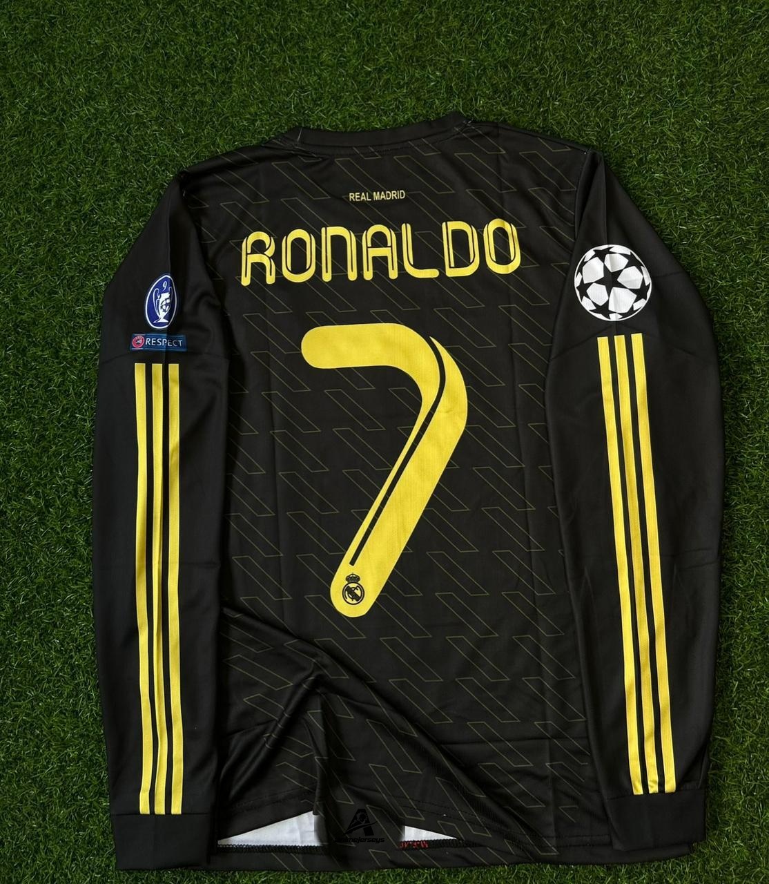 REAL MADRID 2011-12 AWAY KIT. FULLSLEEVE EMBROILEDERY