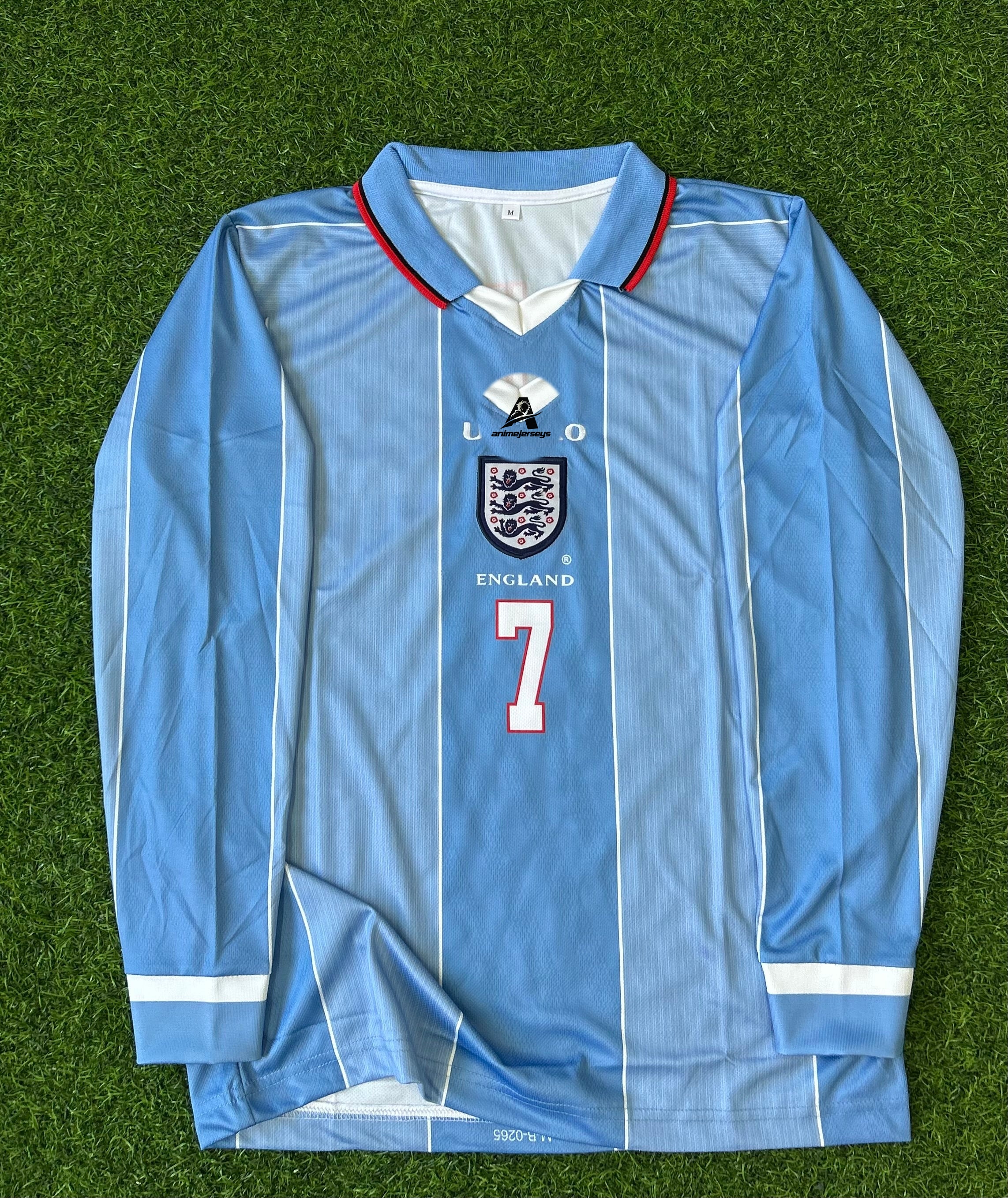 ENGLAND 1996 AWAY JERSEY, FULL SLEEVE POLO EMBROIDERY
