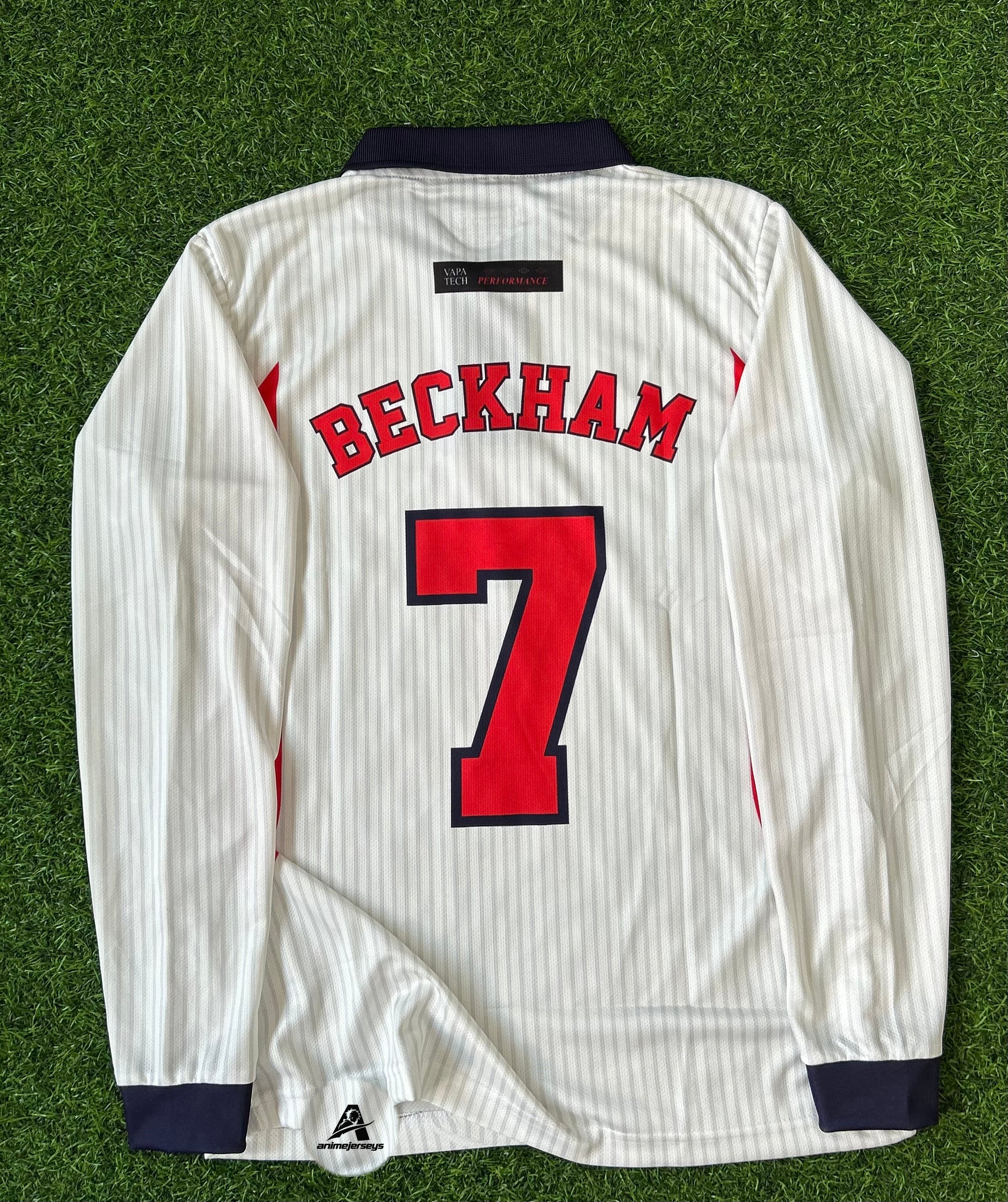 ENGLAND 1998 HOME JERSEY, FULL SLEEVE POLO EMBROIDERY