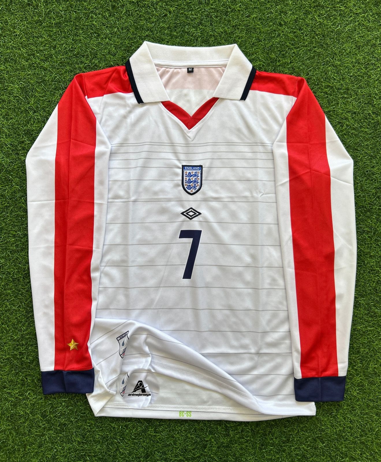 ENGLAND 2004 HOME KIT, FULLSLEEVE POLO EMBROIDERY
