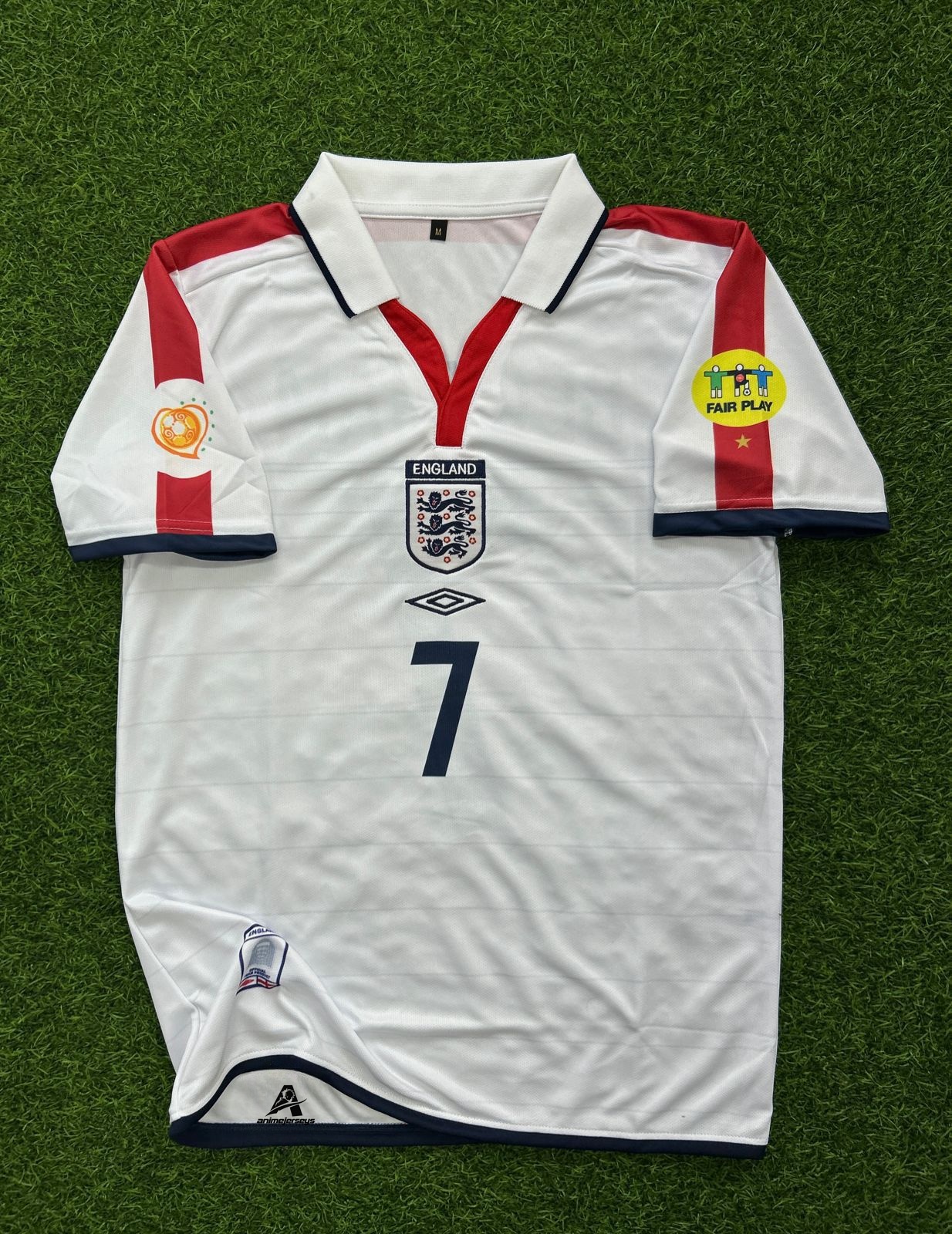 ENGLAND 2004 HOME KIT, HALFSLEEVE POLO EMBROIDERY