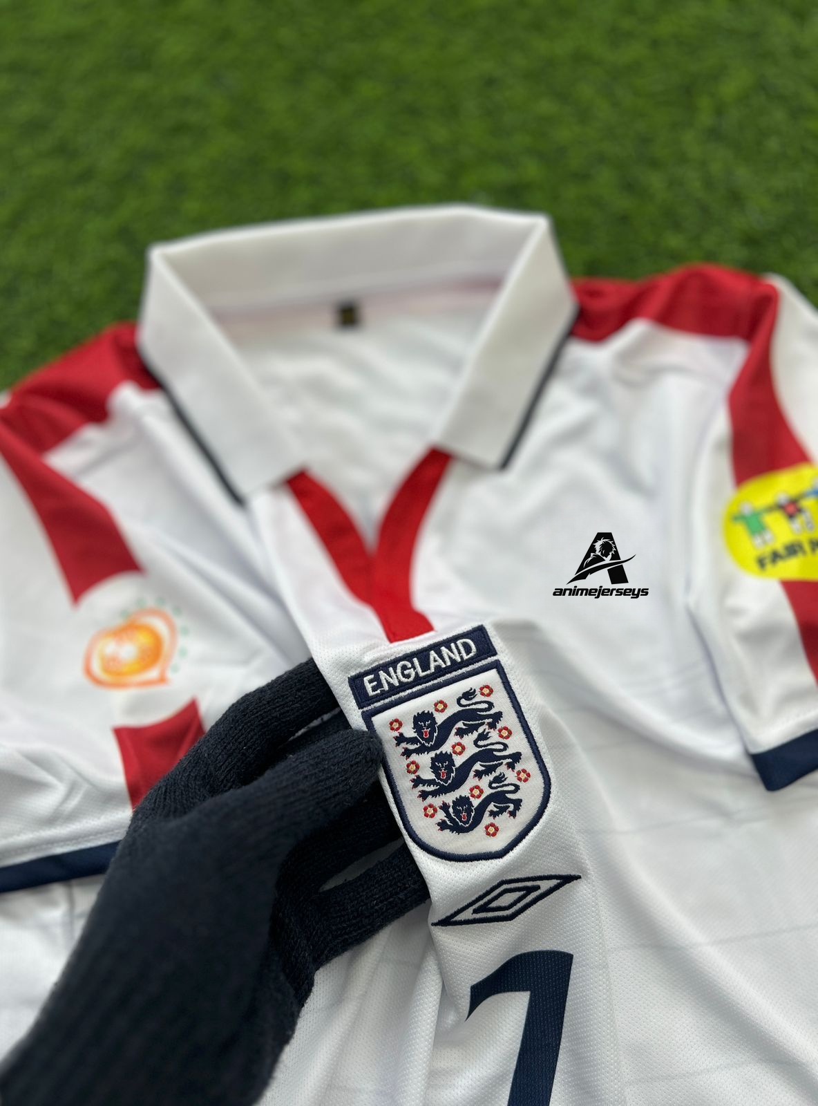 ENGLAND 2004 HOME KIT, HALFSLEEVE POLO EMBROIDERY