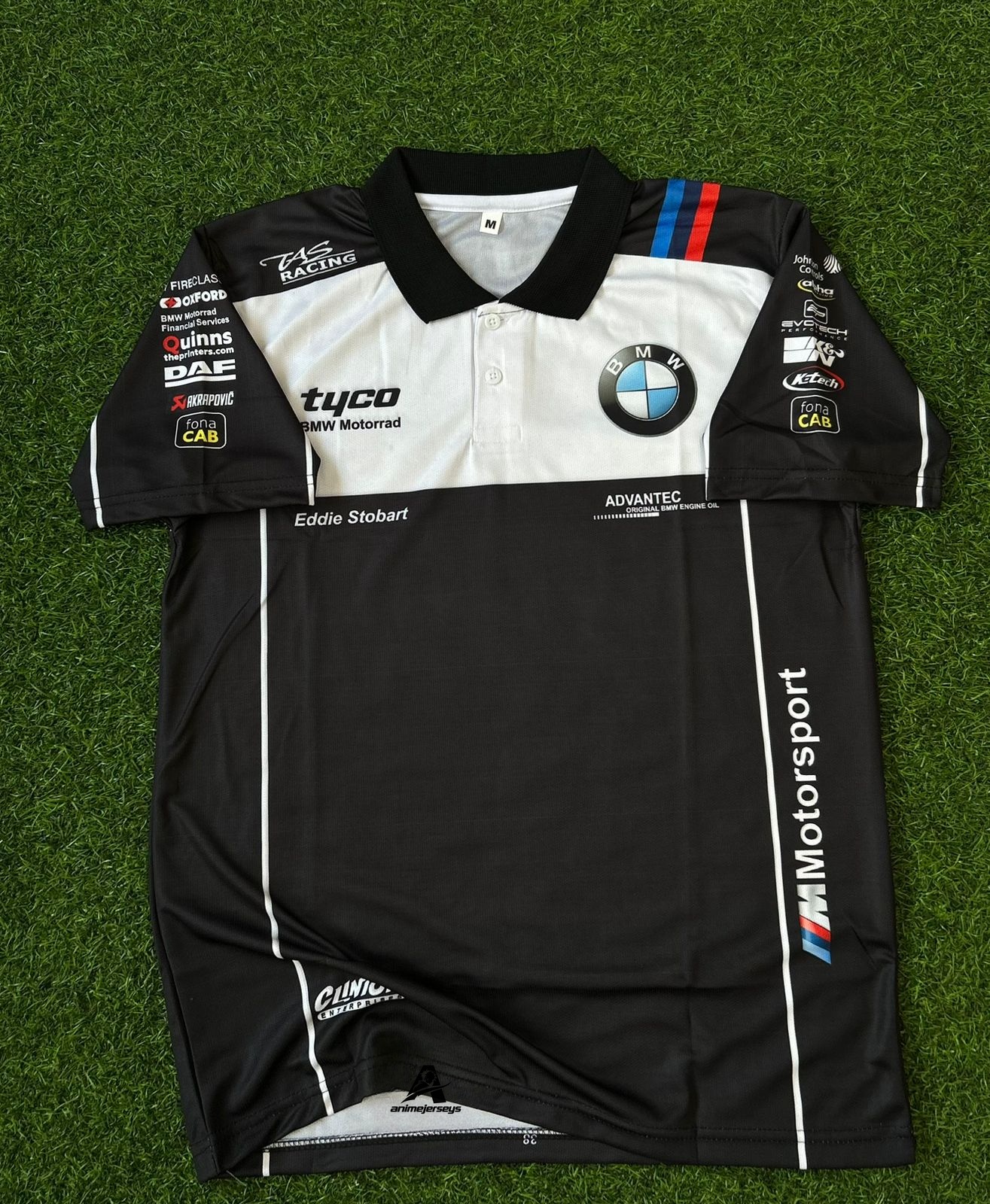 F1  BMW BLACK AND WHITE, HALFSLEEVE POLO SUBLIMATION