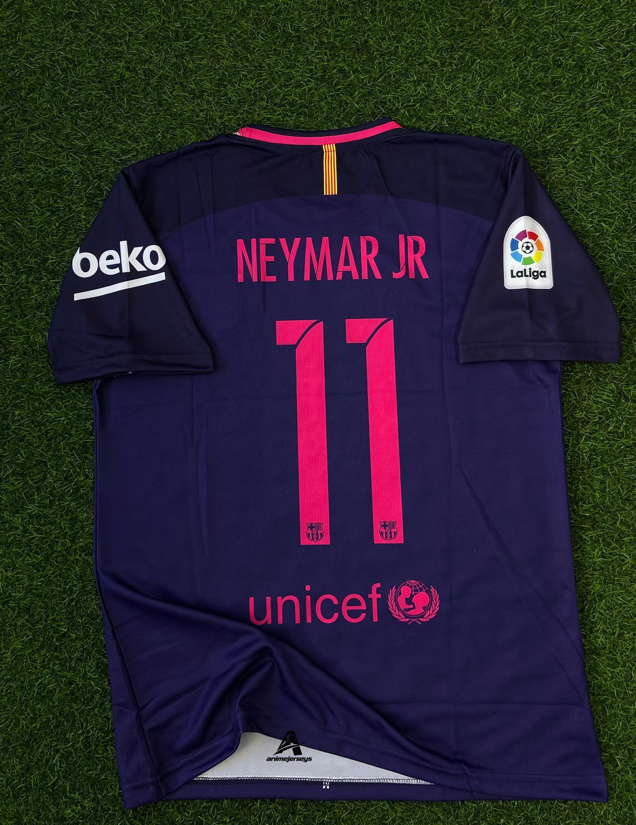 BARCELONA 2016/17 AWAY JERSEY NEYMAR JR HALFSLEEVE EMBROILEDERY