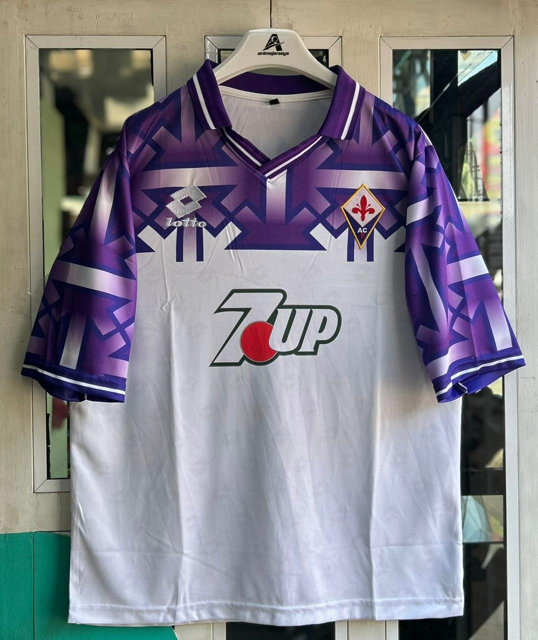 FIORENTINA  1992-93 AWAY KIT. FIVESLEEVE POLO EMBROIDERY
