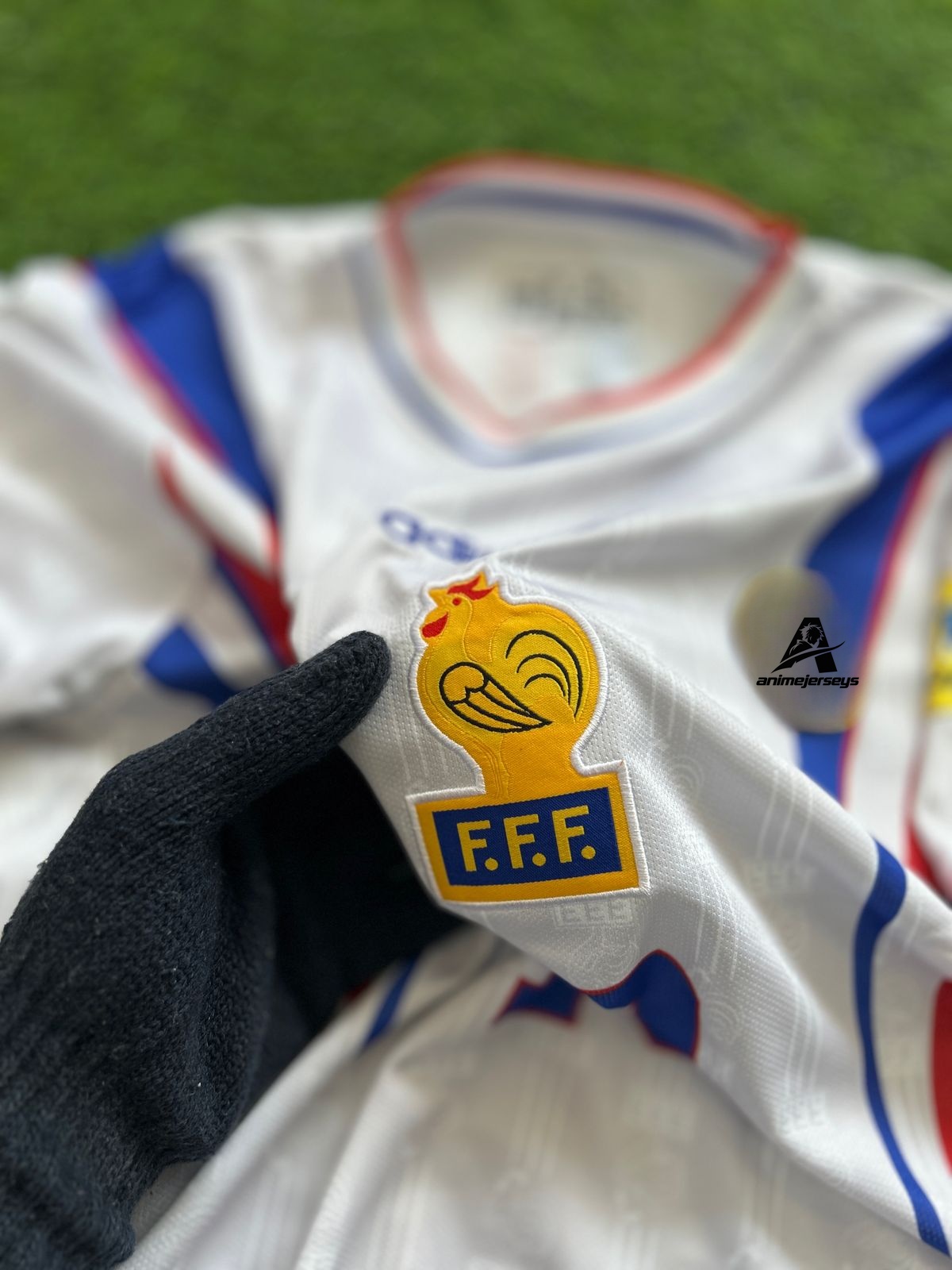 FRANCE 1996-97 AWAY KIT, HALFSLEEVE EMBROIDERY