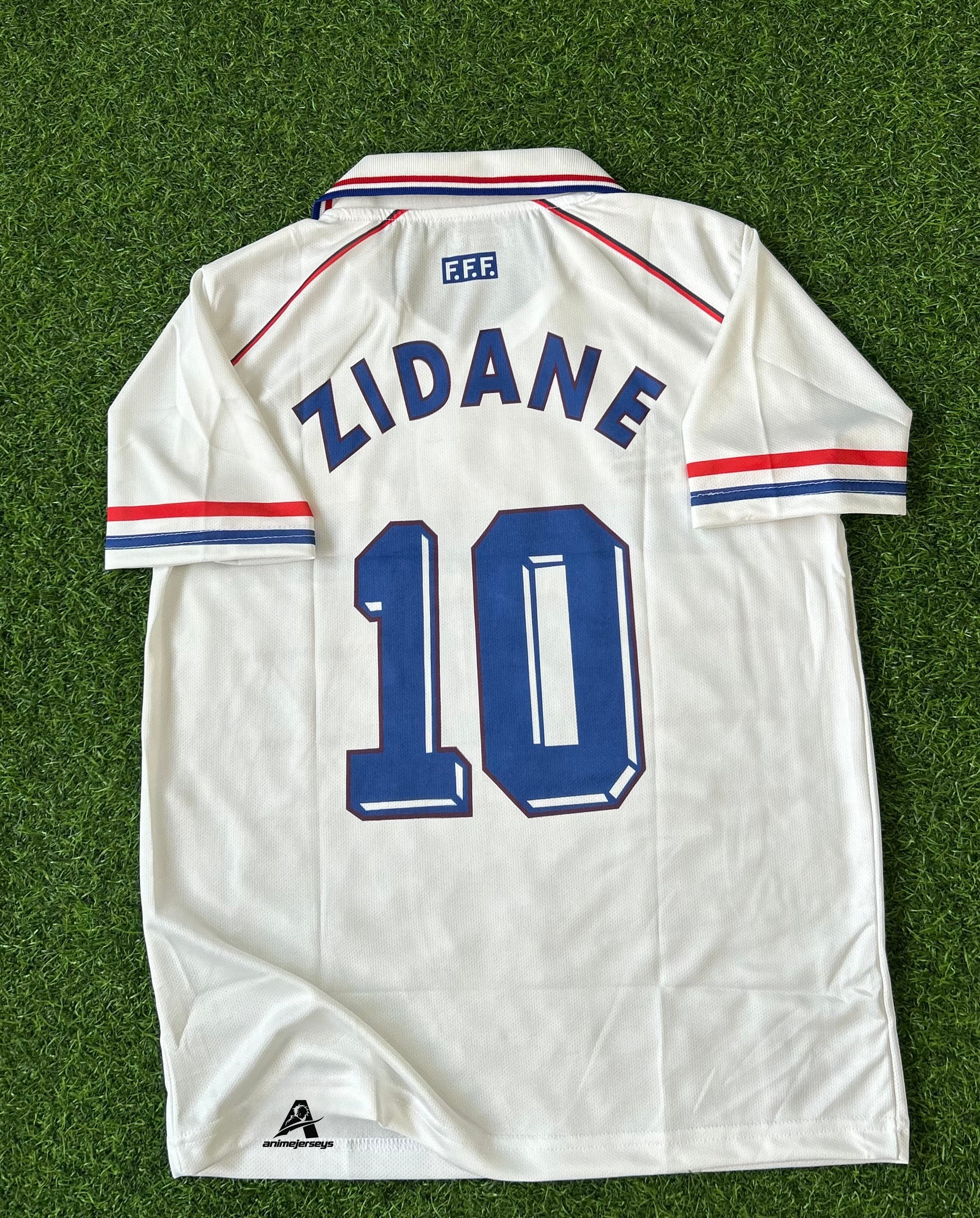 FRANCE 1998 AWAY JERSEY, HALF SLEEVE POLO EMBROIDERY