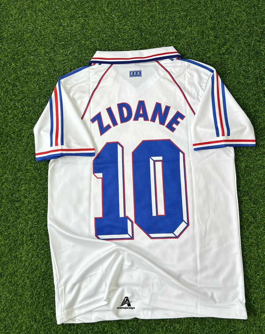 France 1998 World Cup Away Kit Zidane Retro Polo T-Shirt