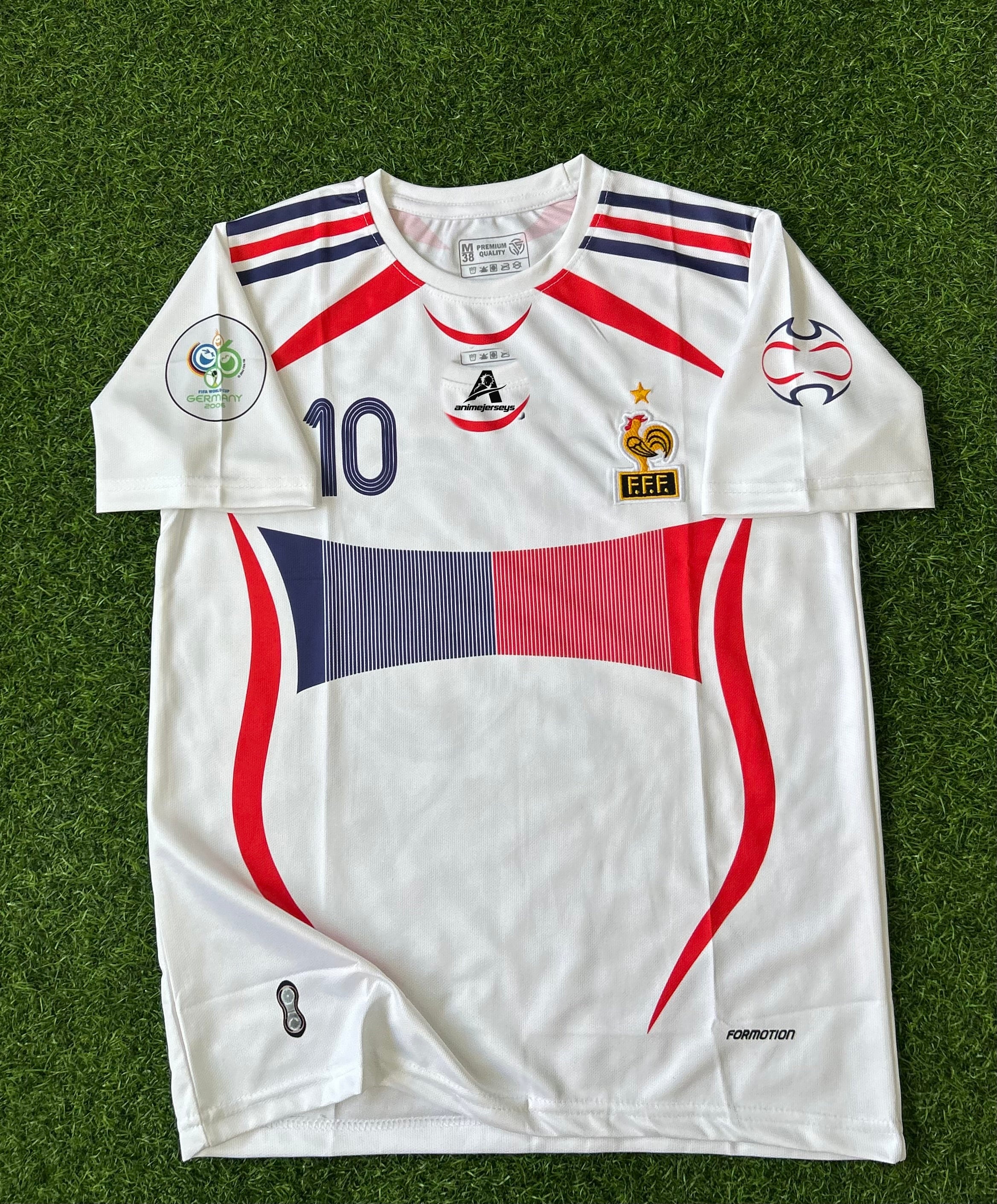FRANCE 2006 AWAY JERSEY, HALF SLEEVE EMBROIDERY