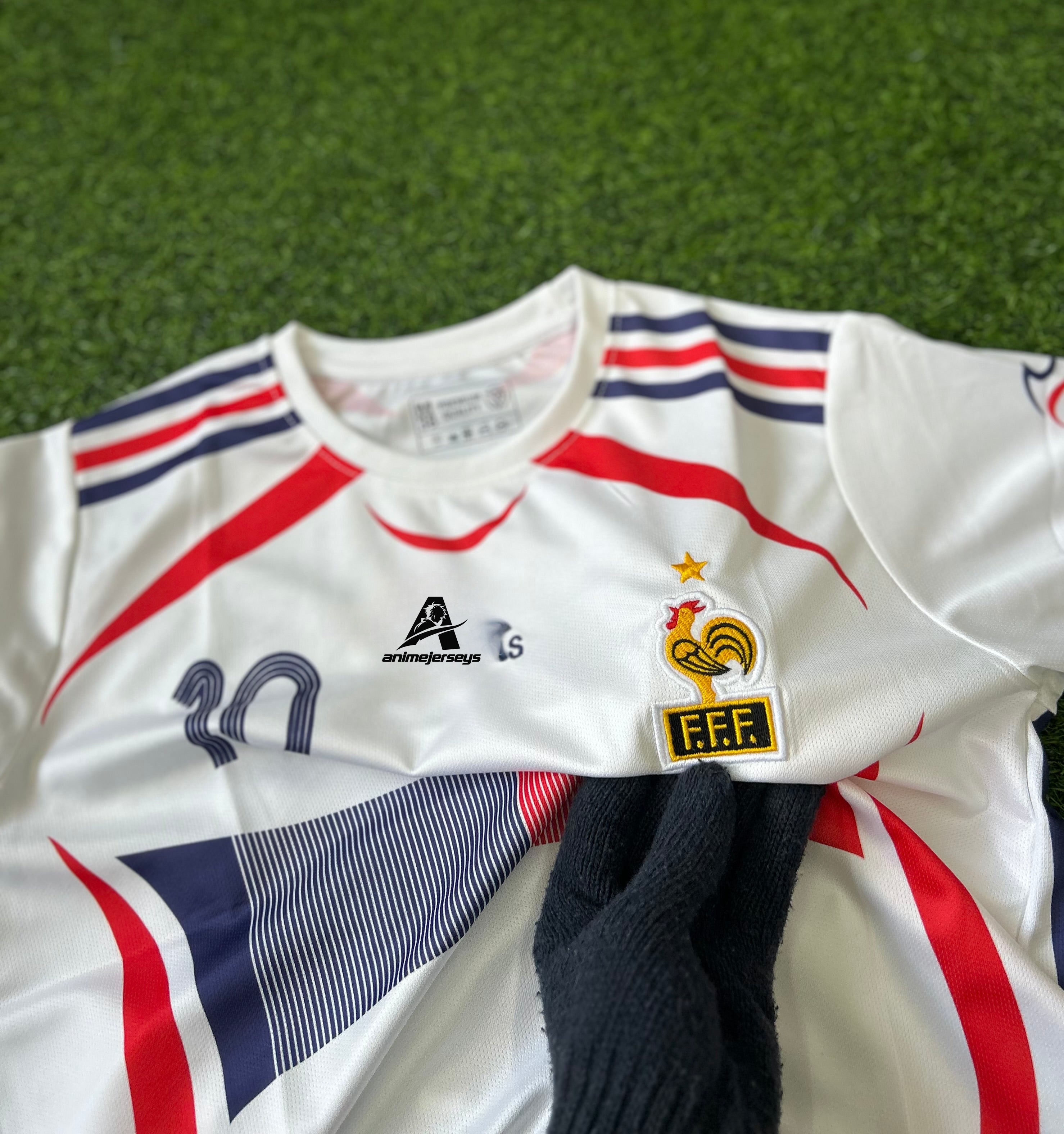 FRANCE 2006 AWAY JERSEY, HALF SLEEVE EMBROIDERY