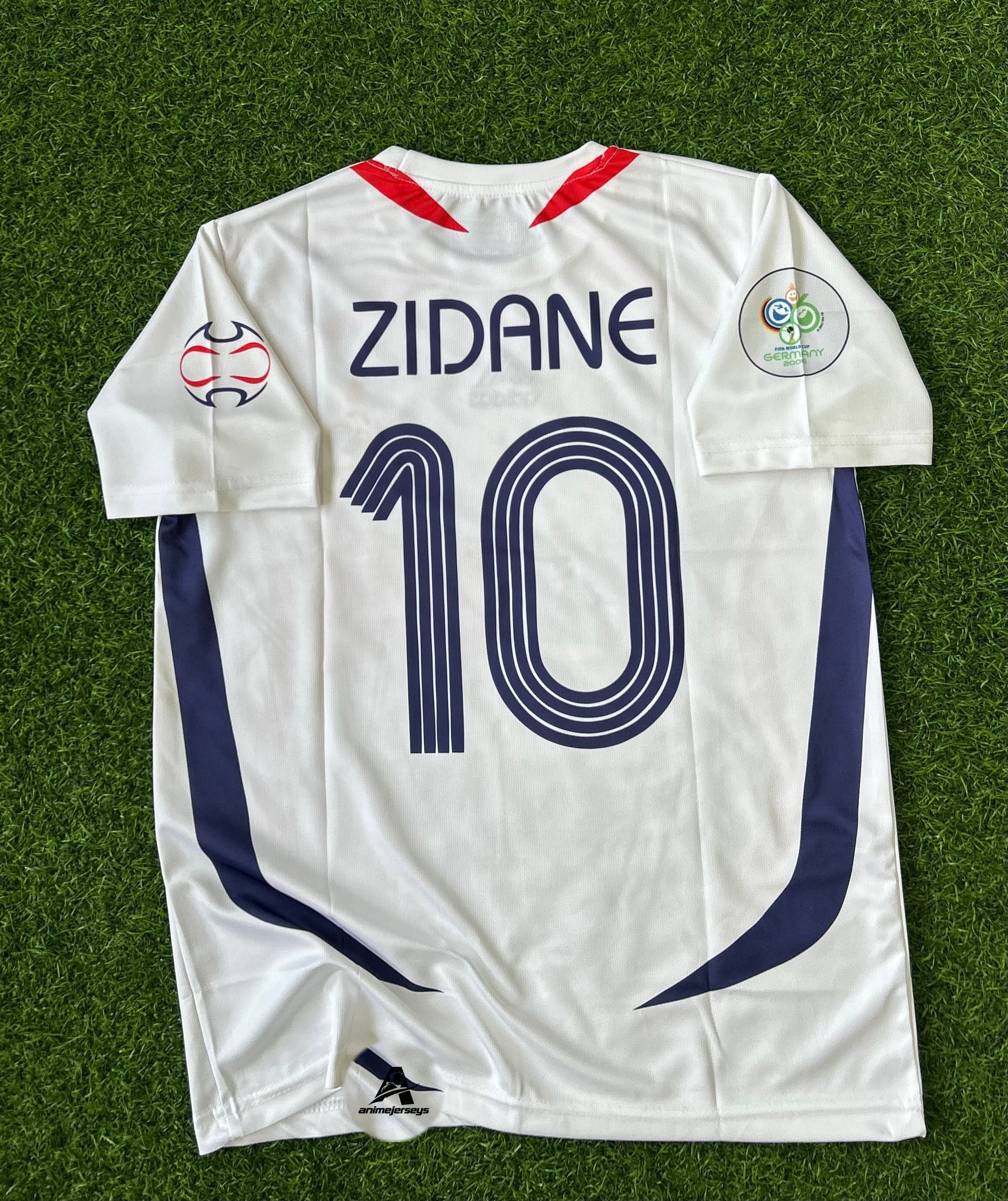 FRANCE 2006 AWAY JERSEY, HALF SLEEVE EMBROIDERY