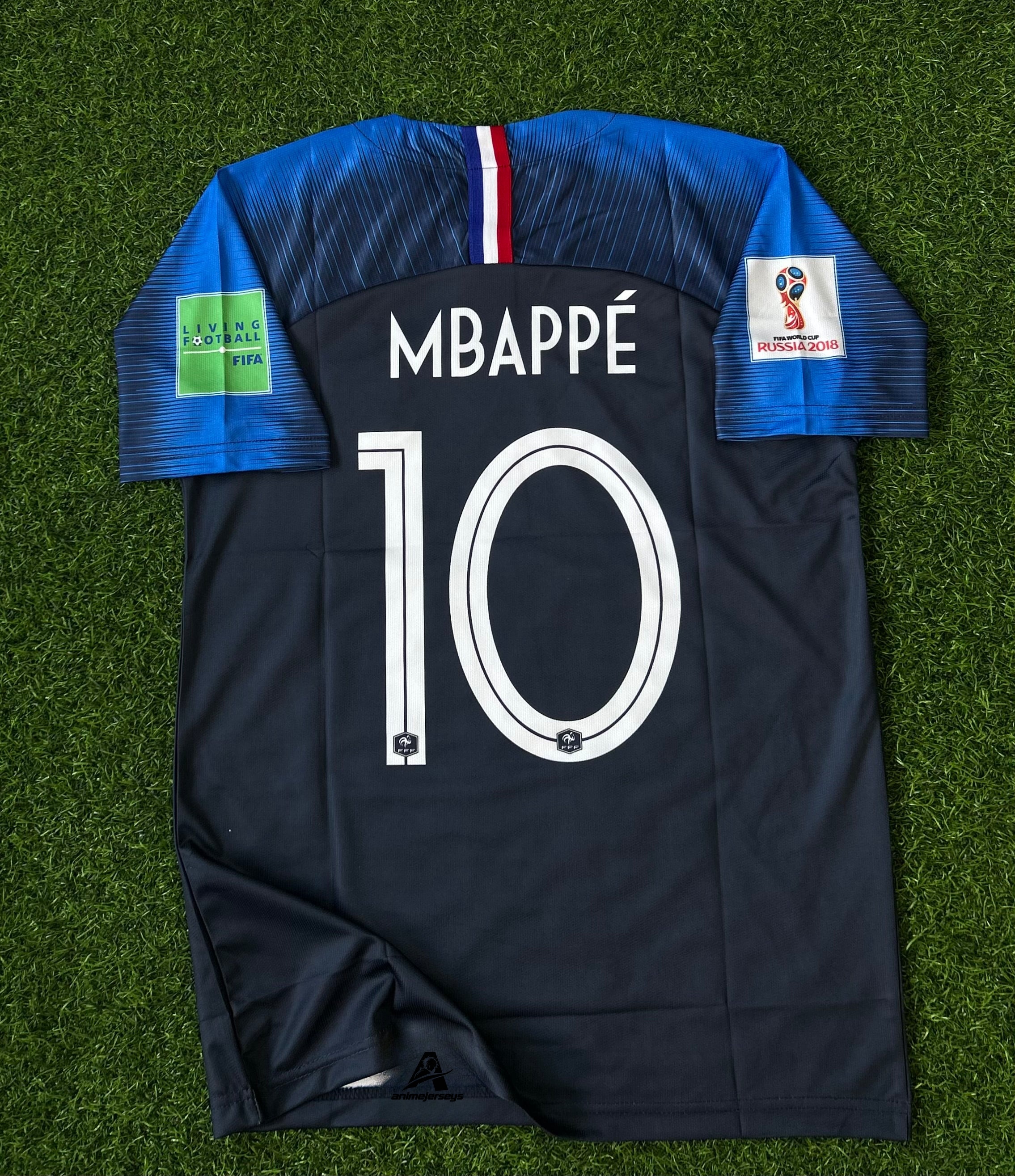 FRANCE 2018 HOME JERSEY, CHINESE/POLO COLLAR, HALF SLEEVE EMBROIDERY