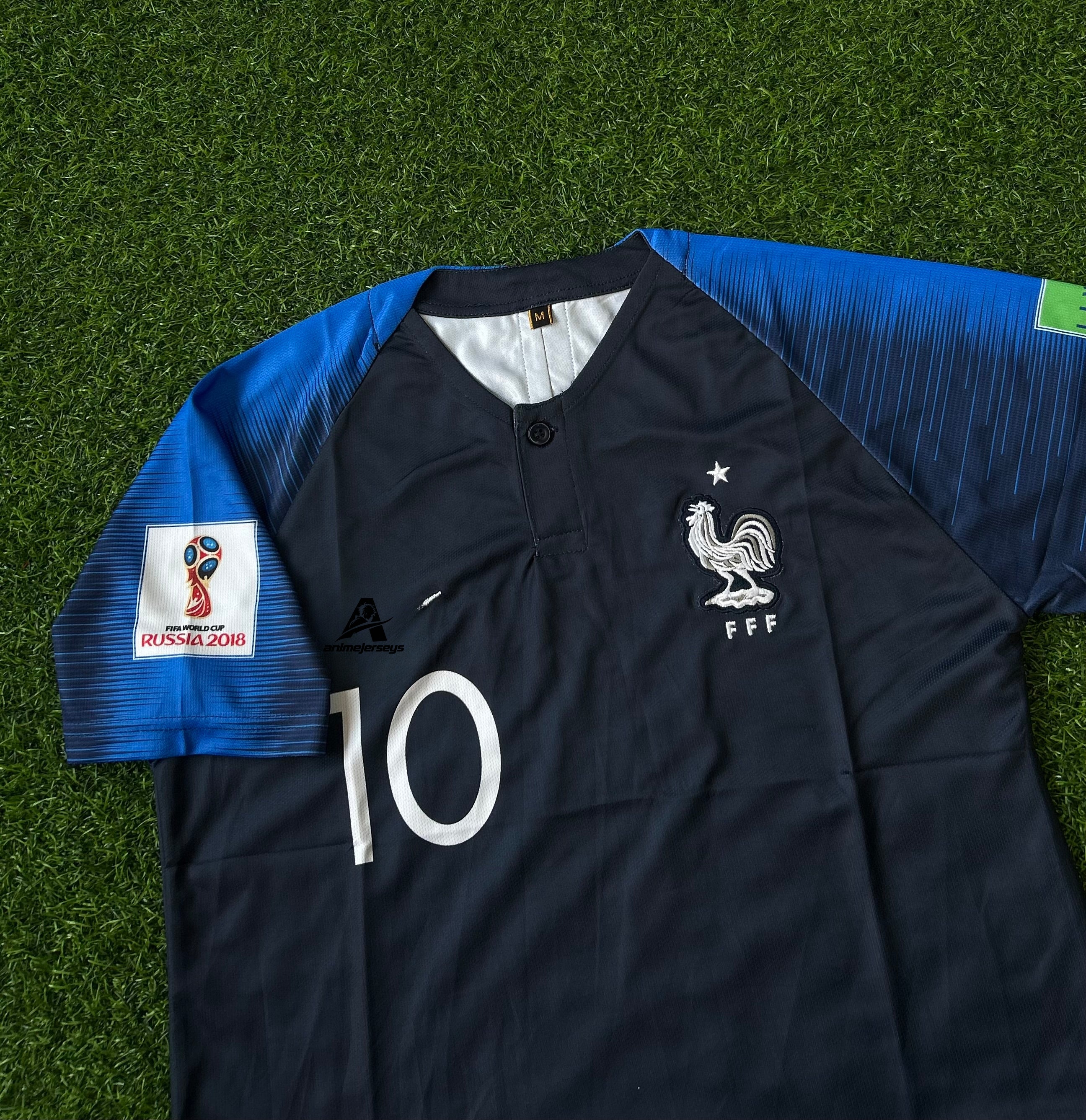 FRANCE 2018 HOME JERSEY, CHINESE/POLO COLLAR, HALF SLEEVE EMBROIDERY