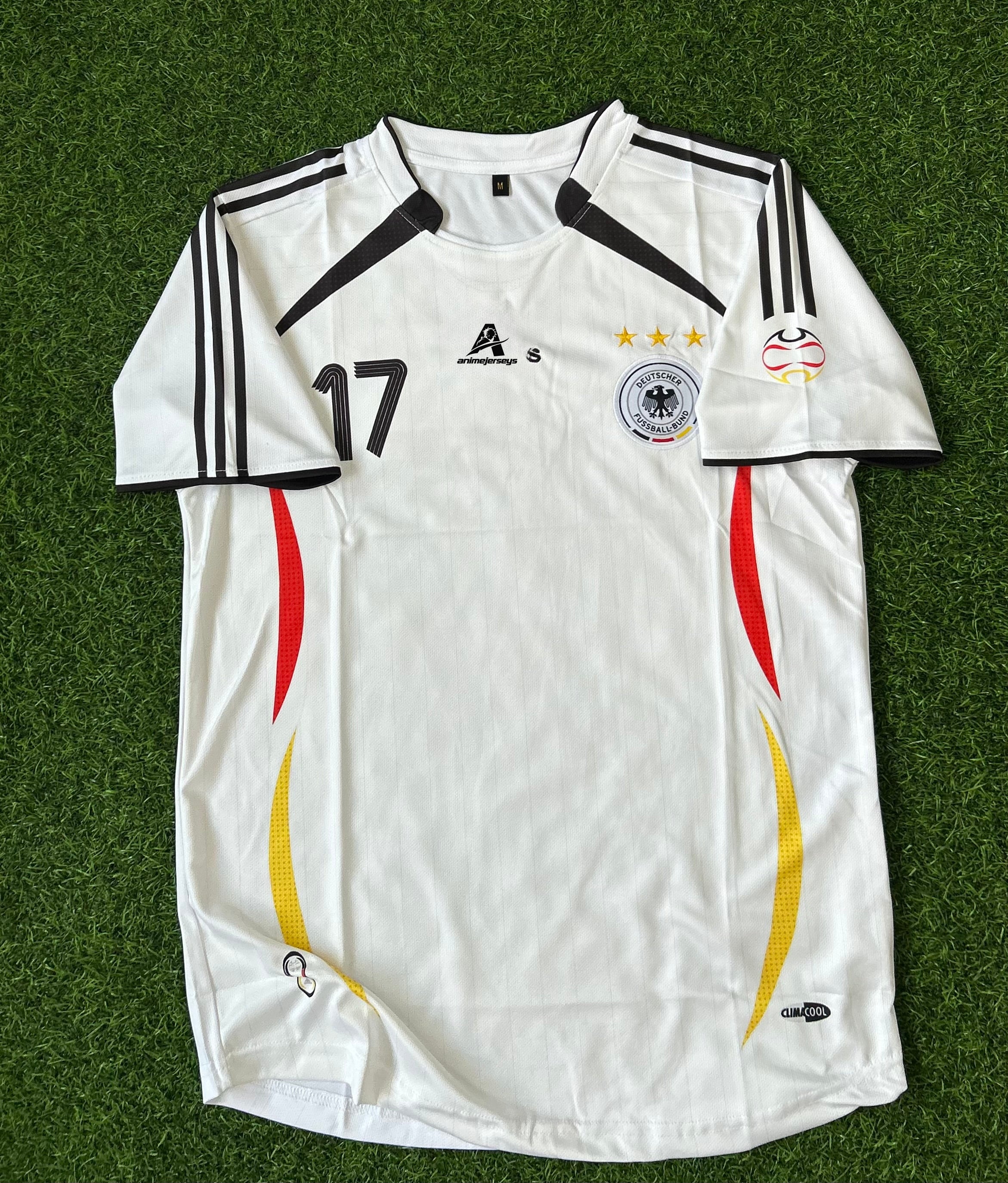 GERMANY 2006 HOME JERSEY, HALF SLEEVE  EMBROIDERY  OG NECK