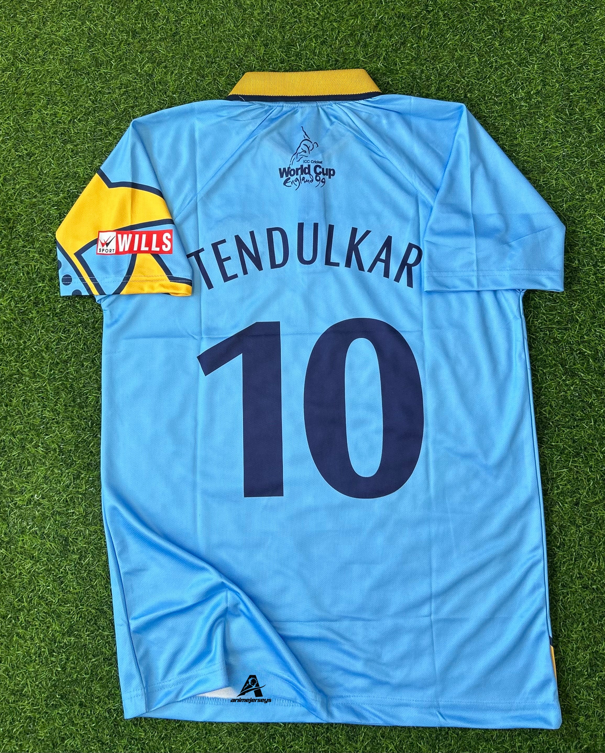 INDIA 1999 WORLD CUP JERSEY, HALF SLEEVE POLO EMBROIDERY