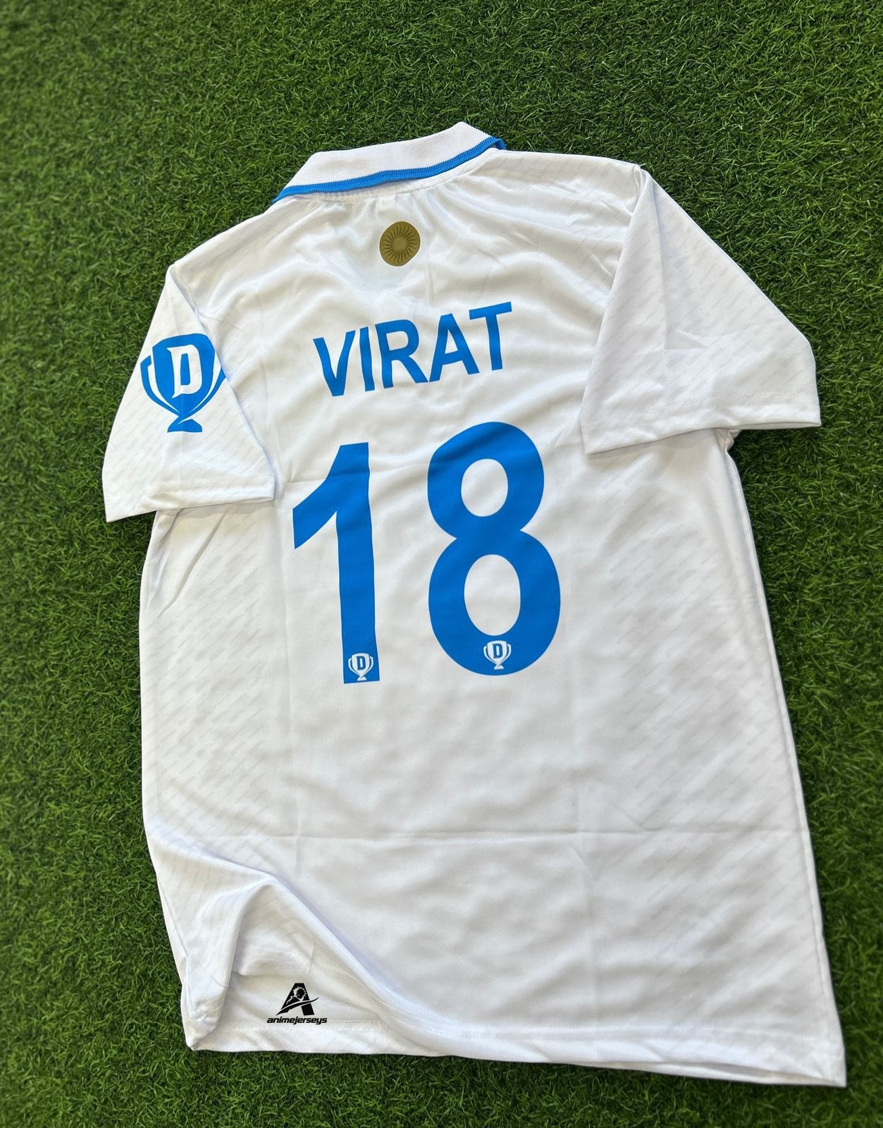 India Test Cricket Jersey Virat – Half Sleeve Polo Sublimation