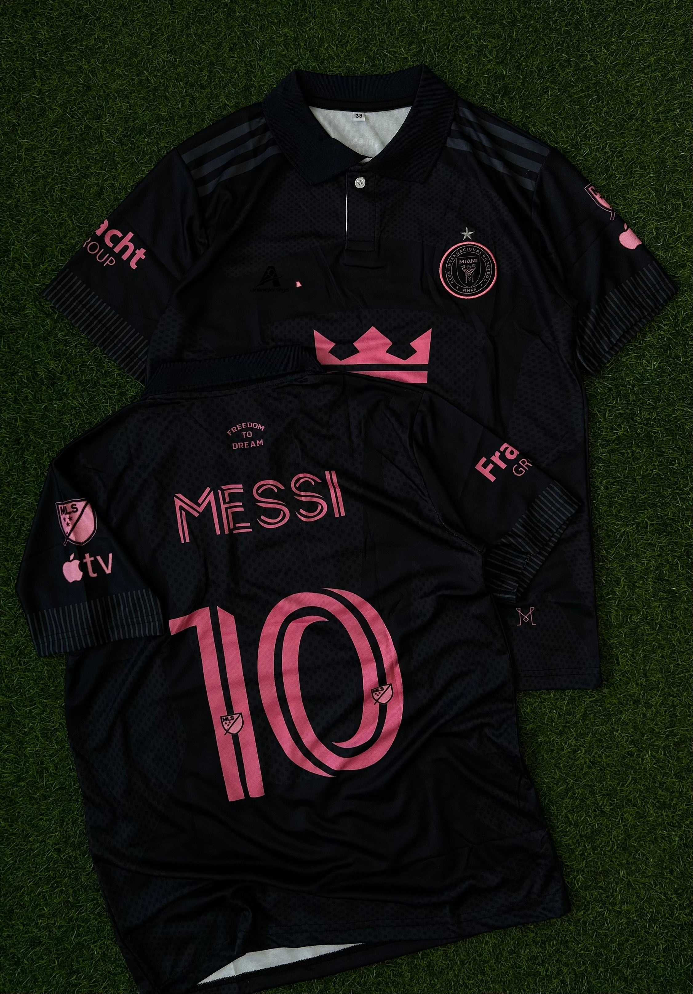 INTER MIAMI 2026-27 SEASON AWAY JERSEY, HALF SLEEVE POLO EMBROIDERY