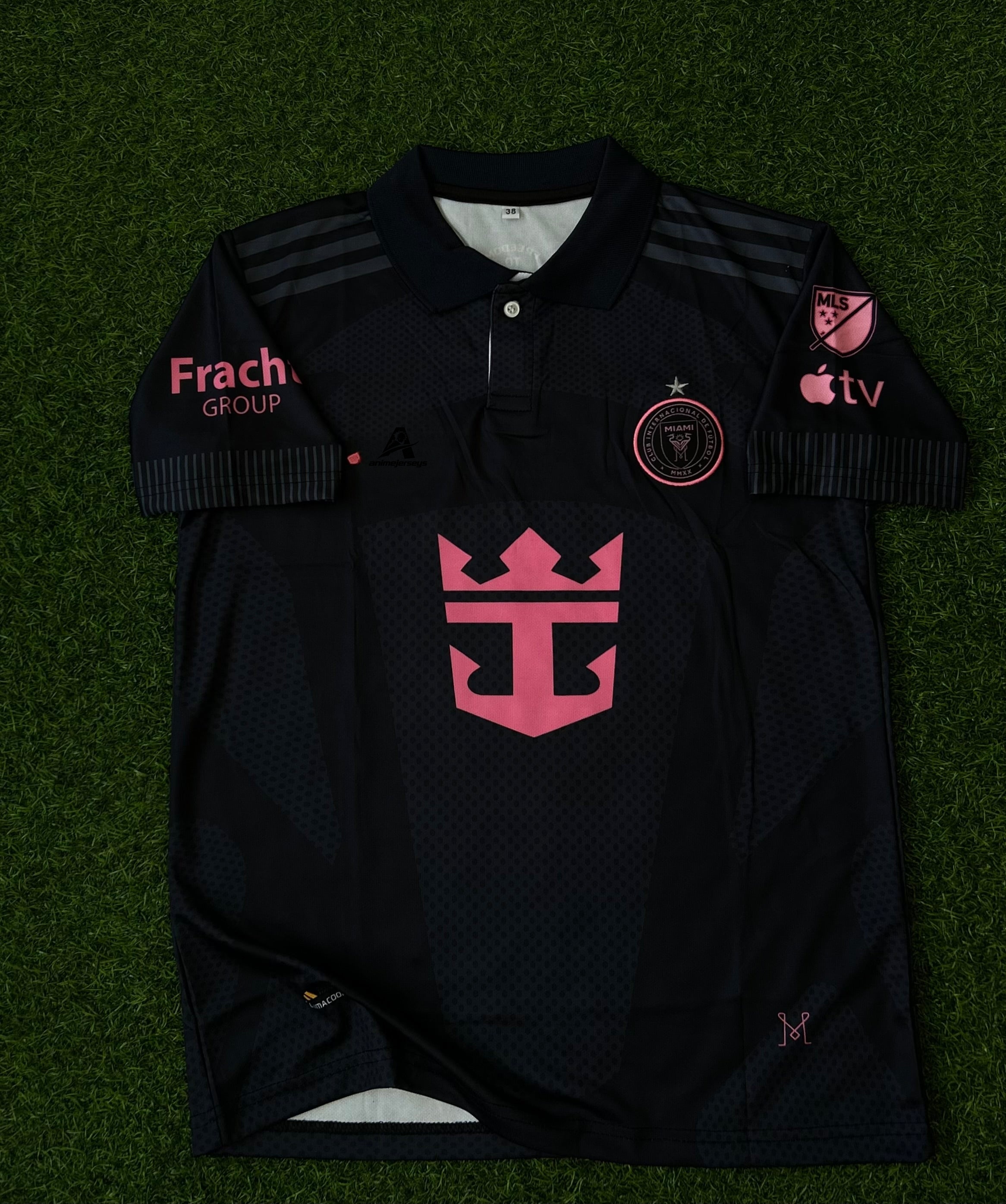 INTER MIAMI 2026-27 SEASON AWAY JERSEY, HALF SLEEVE POLO EMBROIDERY