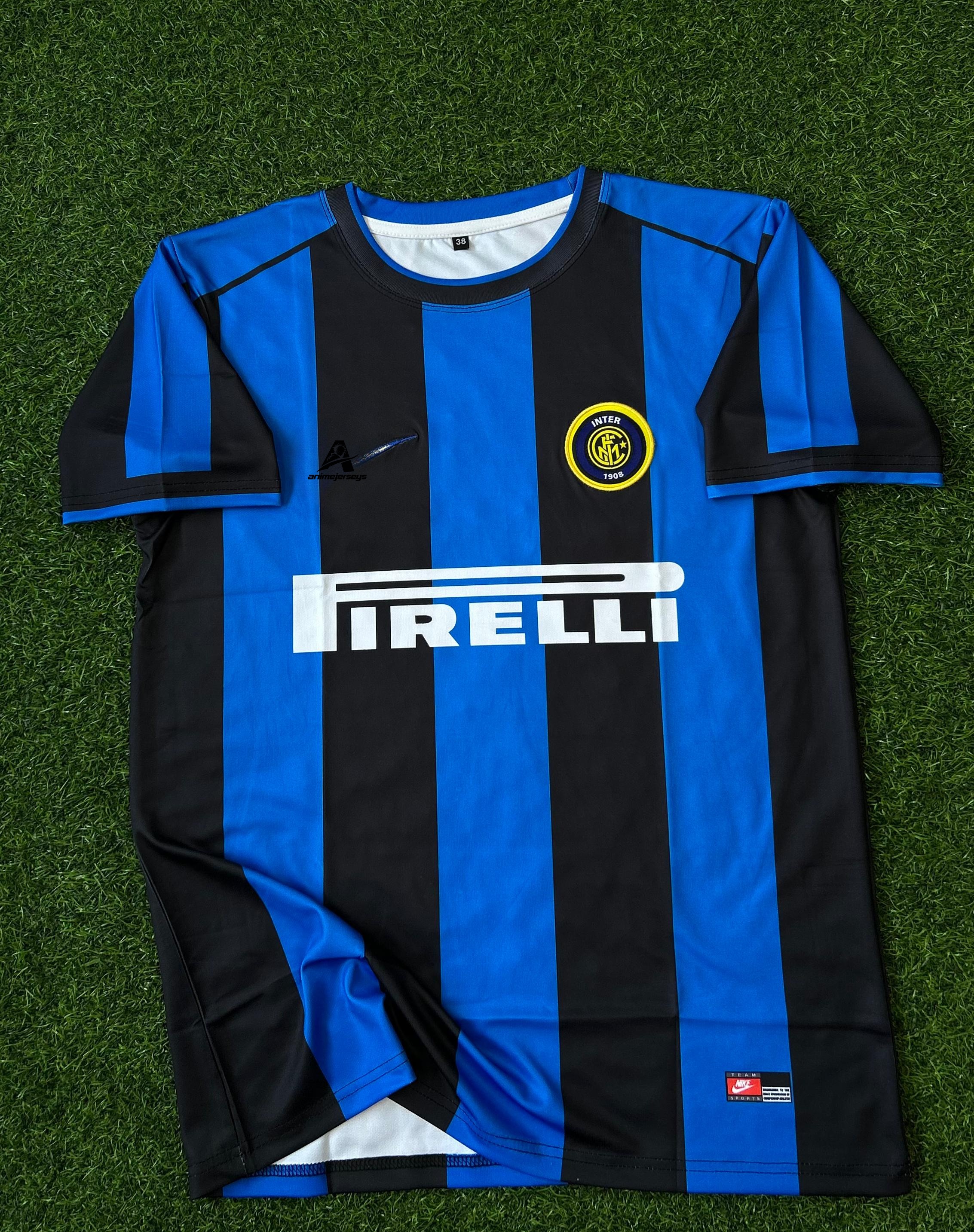 INTERMILAN 1999-00  HOME KIT. R9 HALFSLEEVE EMBROIDERY