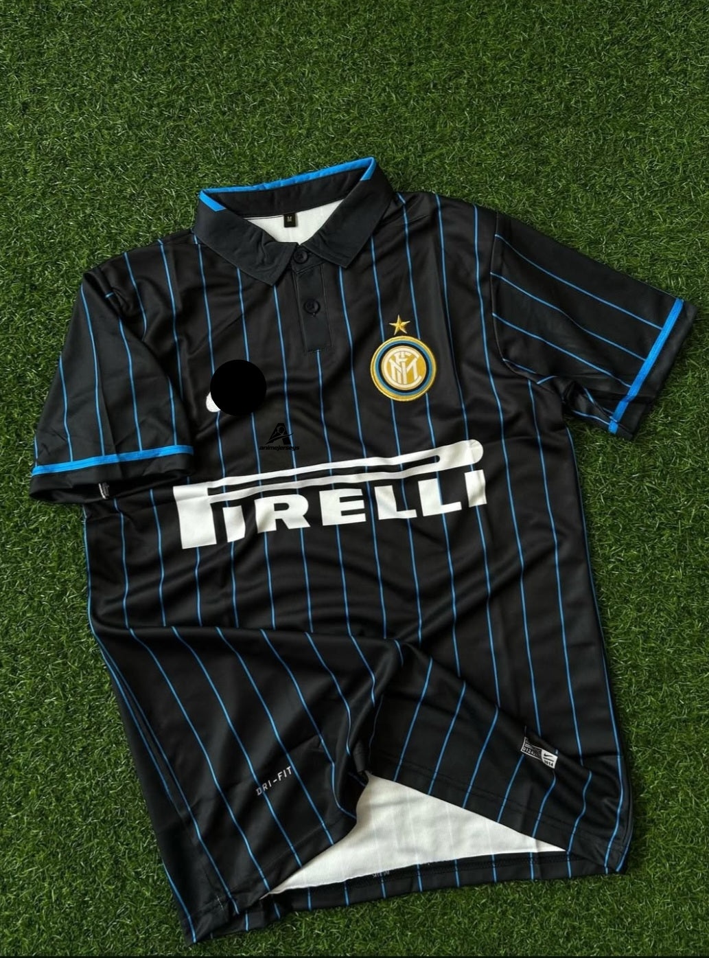 INTERMILAN 2014-15 SEASON HOME KIT,HALFSLEEVE POLO EMBROIDERY
