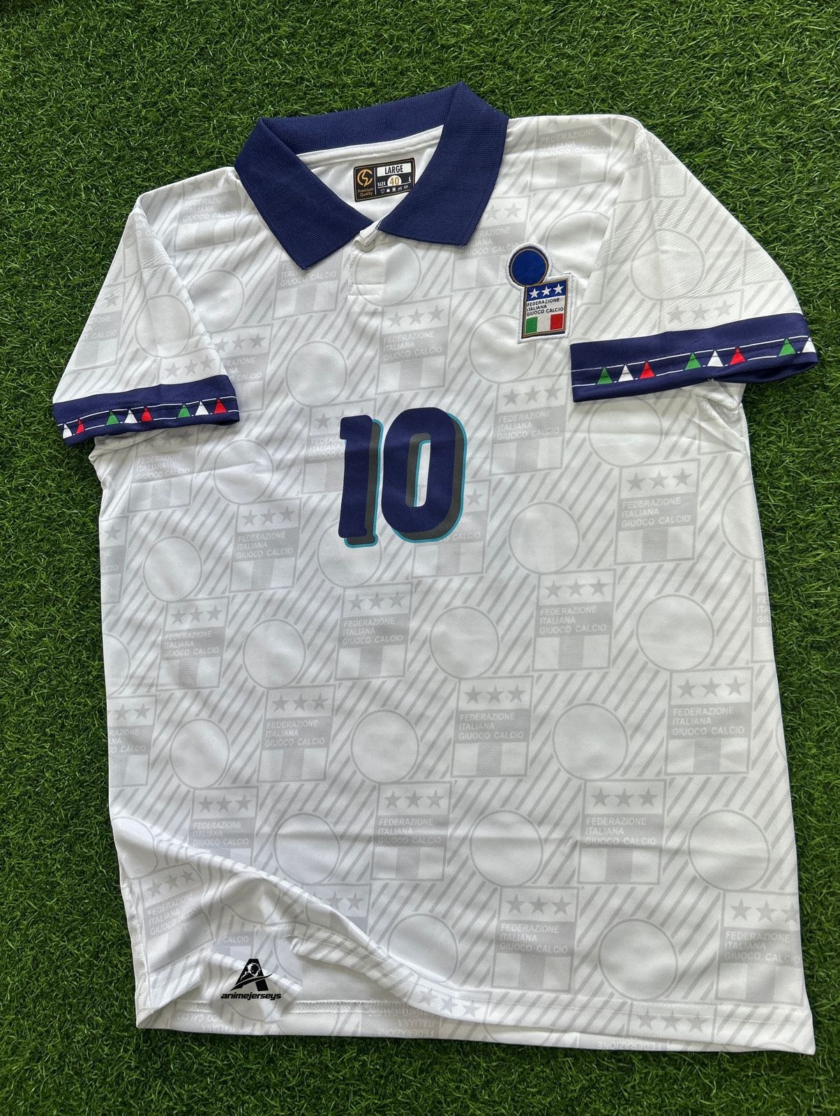 ITALY 1994 AWAY KIT, HALFSLEEVE POLO EMBROIDERY