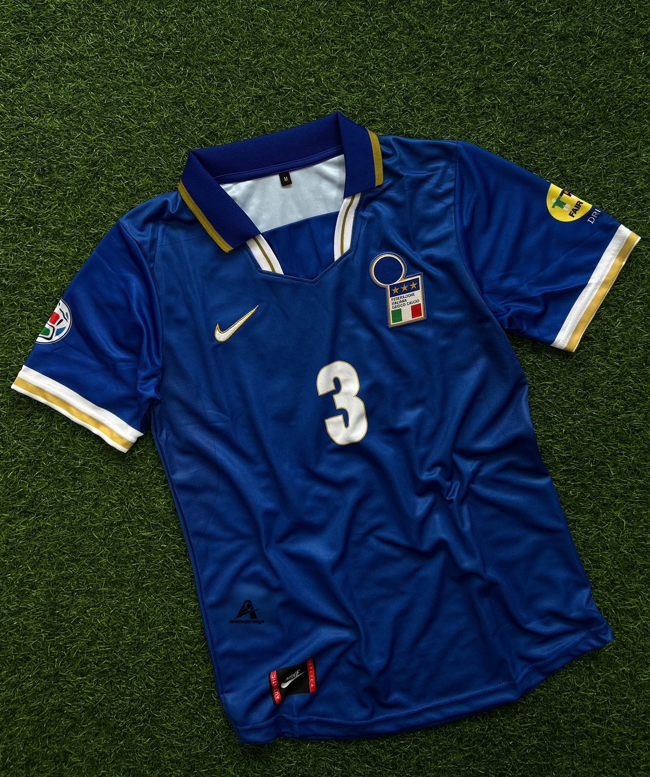 ITALY 1996-97 HOME KIT,HALFSLEEVE POLO EMBROIDERY