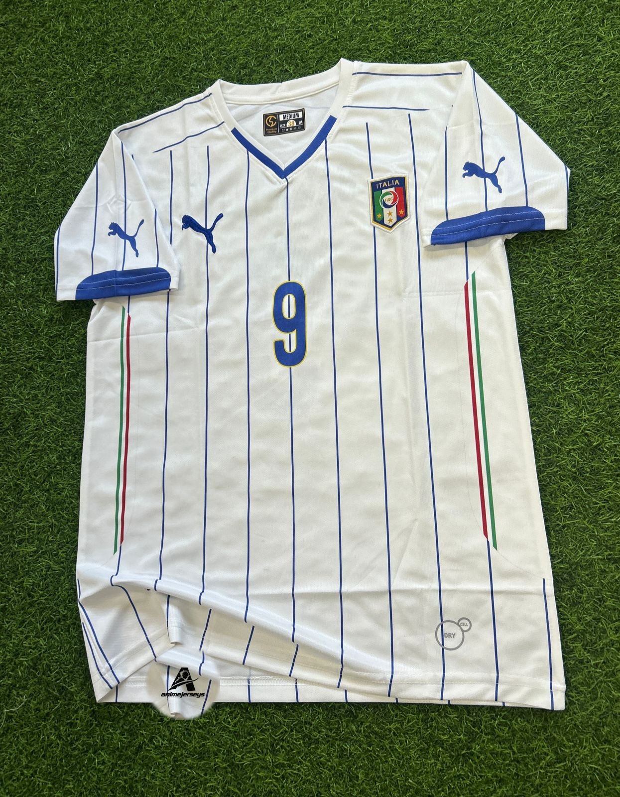 ITALY 2014 AWAY KIT, HALFSLEEVE EMBROIDERY