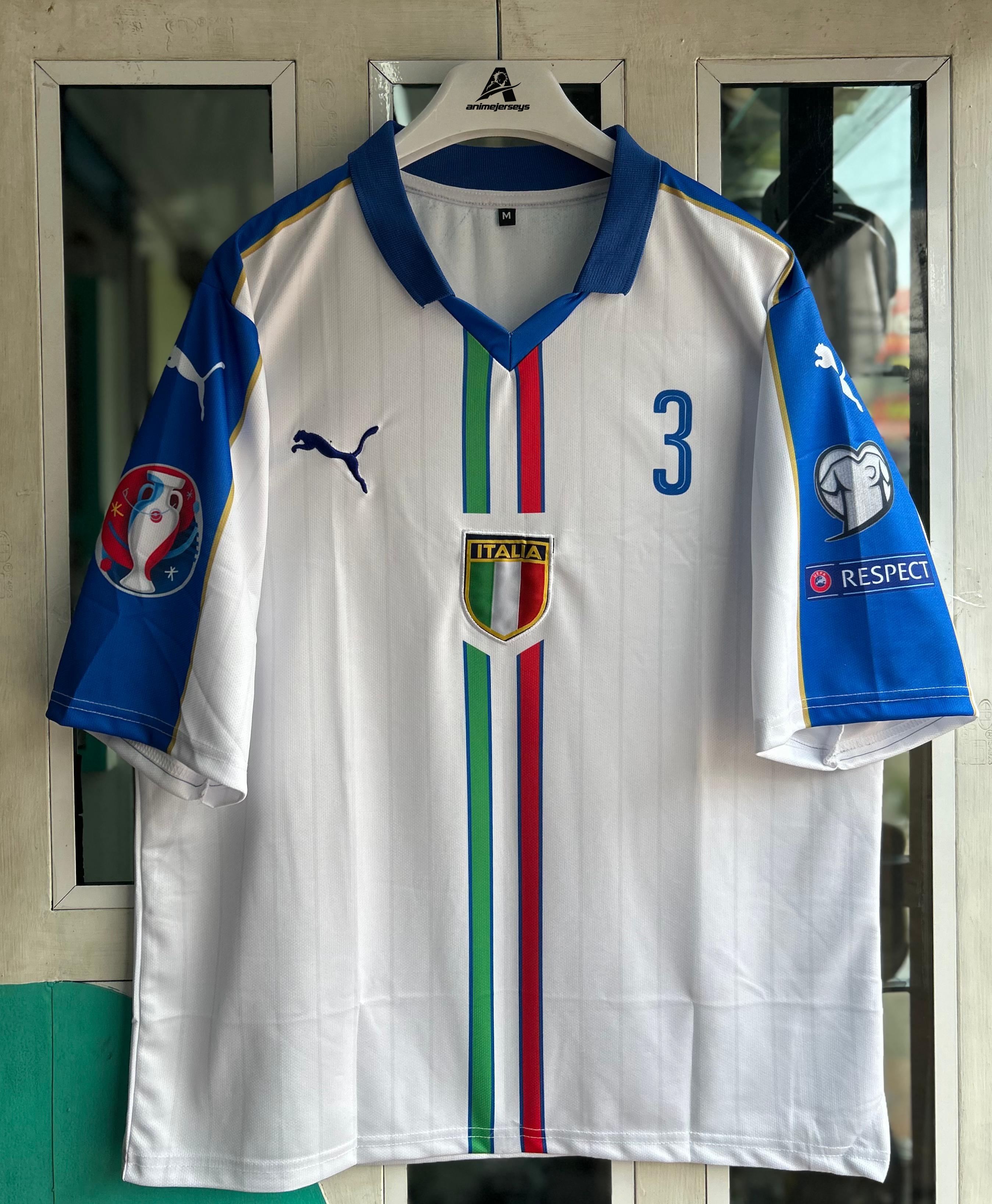 Italy 2016 Away Kit Maldini Five-Sleeve Embroidered Polo