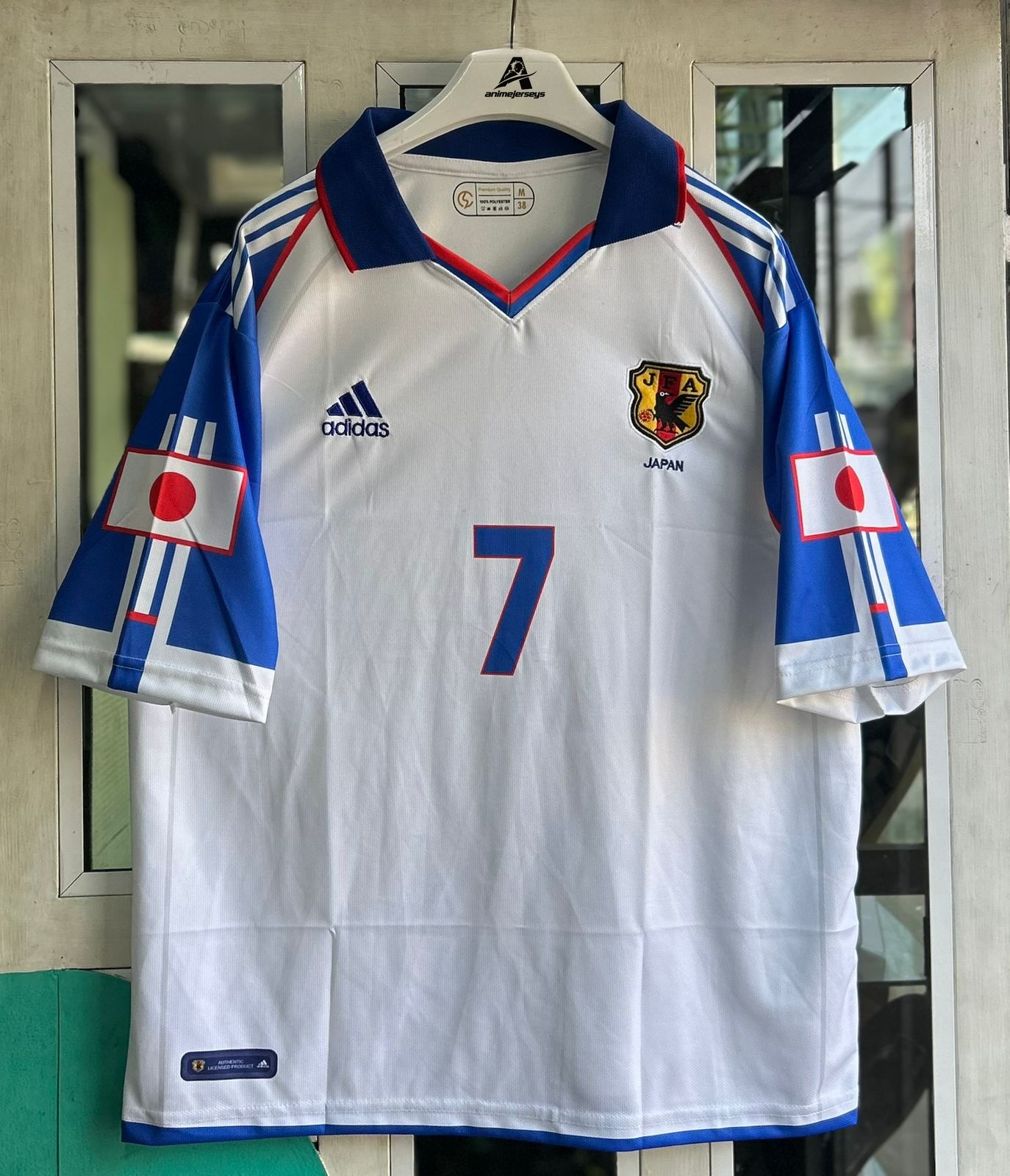 JAPAN 2000-01 AWAY KIT,FIVESLEEVE POLO EMBROIDERY