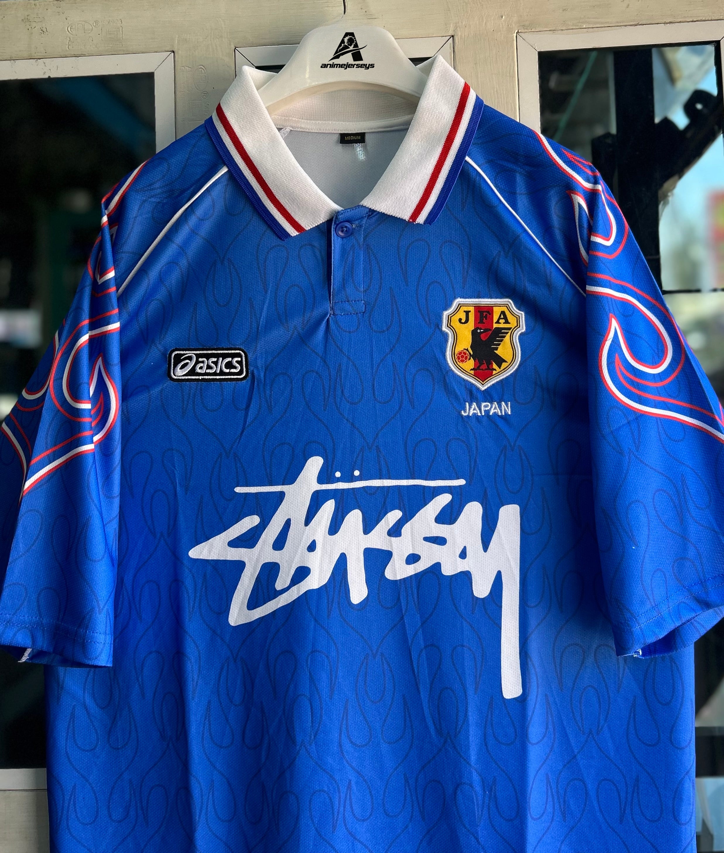 JAPAN x STUSSY 1998 HOME JERSEY, FIVE SLEEVE POLO EMBROIDERY