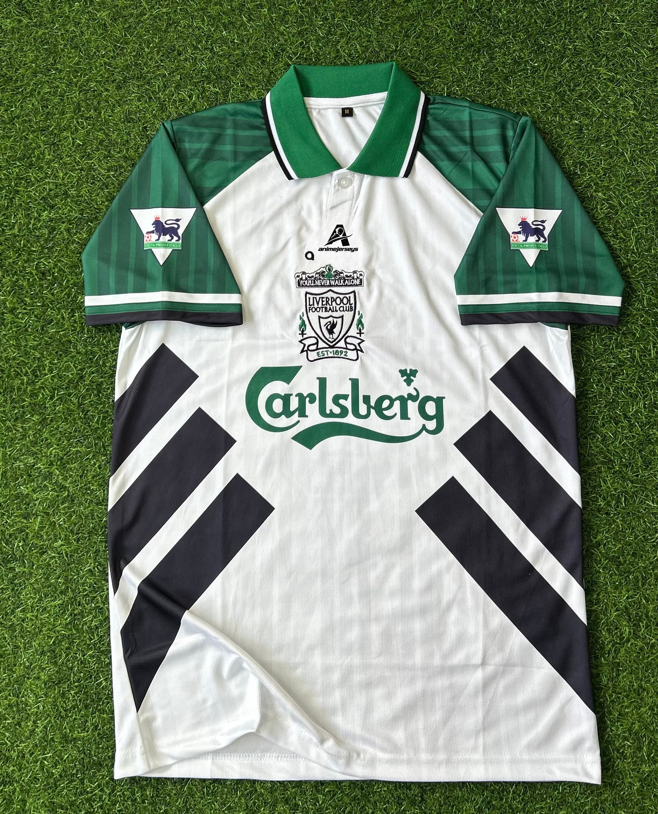 LIVERPOOL 1993-95 AWAY JERSEY, HALF SLEEVE  POLO  EMBROIDERY