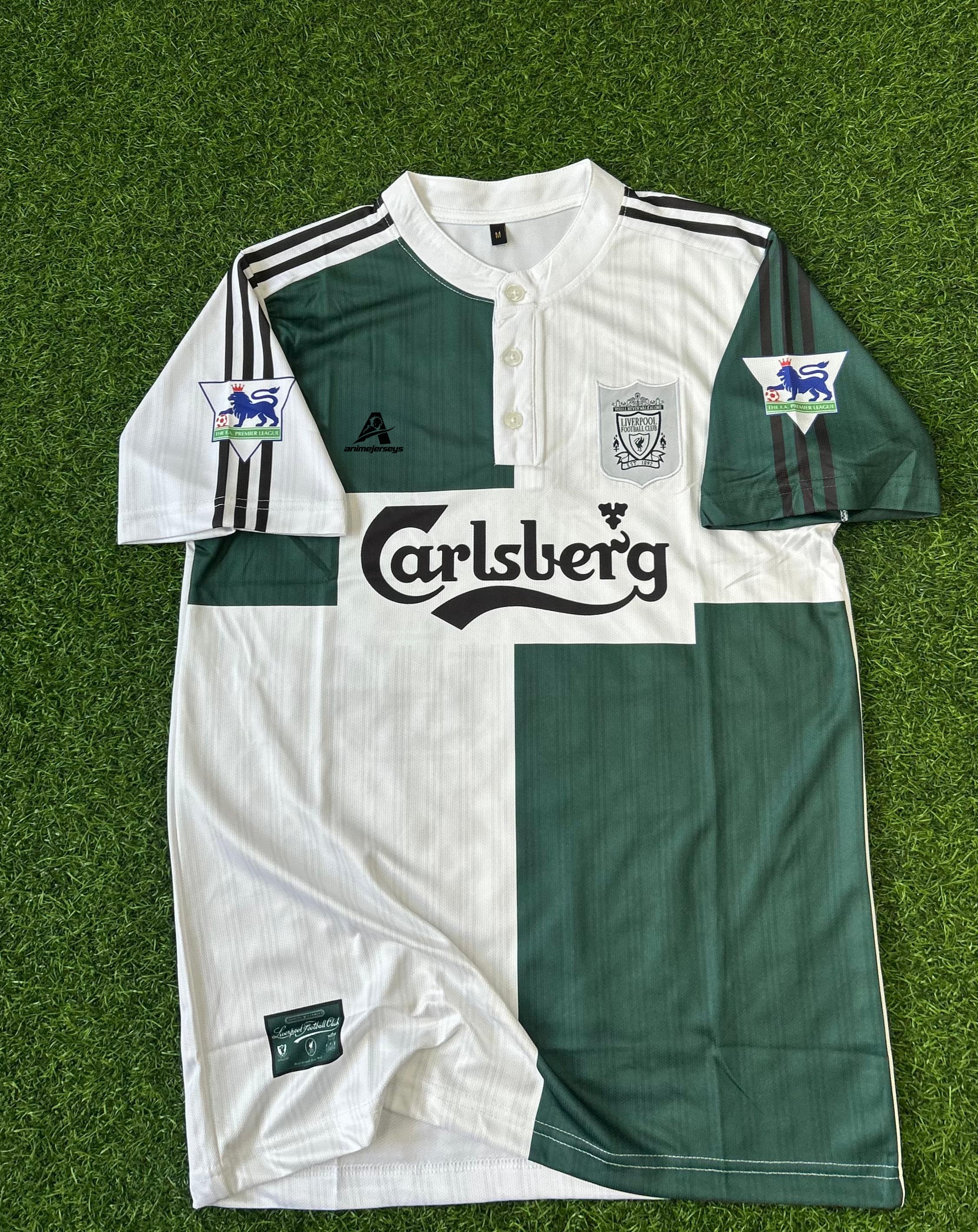 LIVERPOOL 1995-96 AWAY KIT, HALFSLEEVE EMBROIDERY (BUTTON)