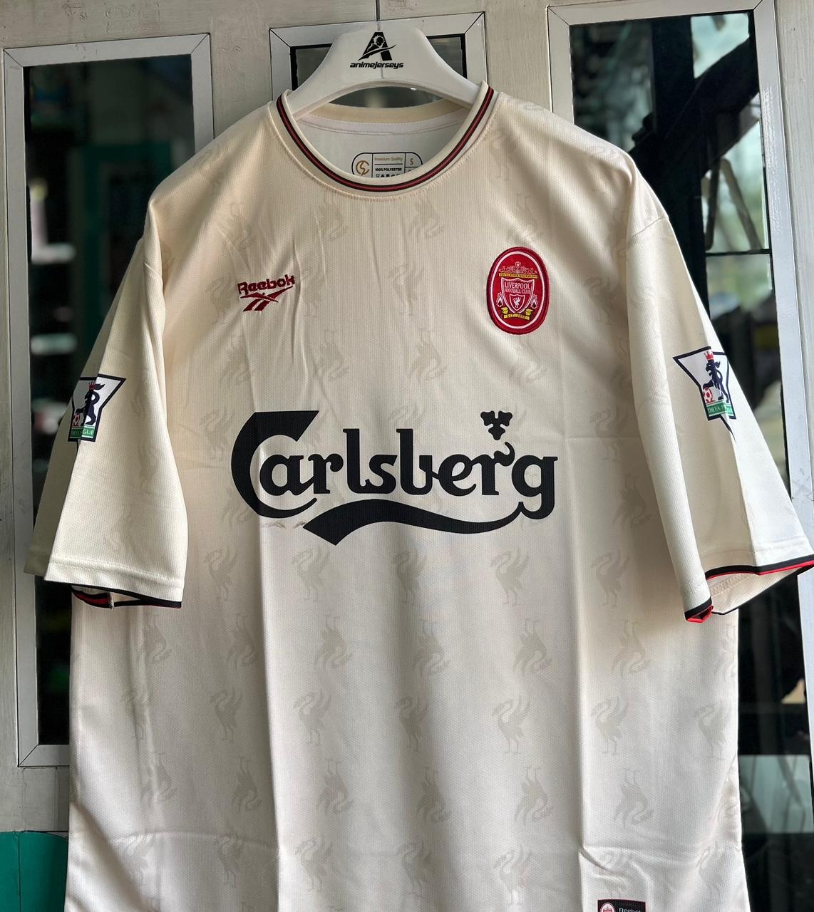LIVERPOOL 1996-97 AWAY KIT, FIVESLEEVE EMBROIDERY
