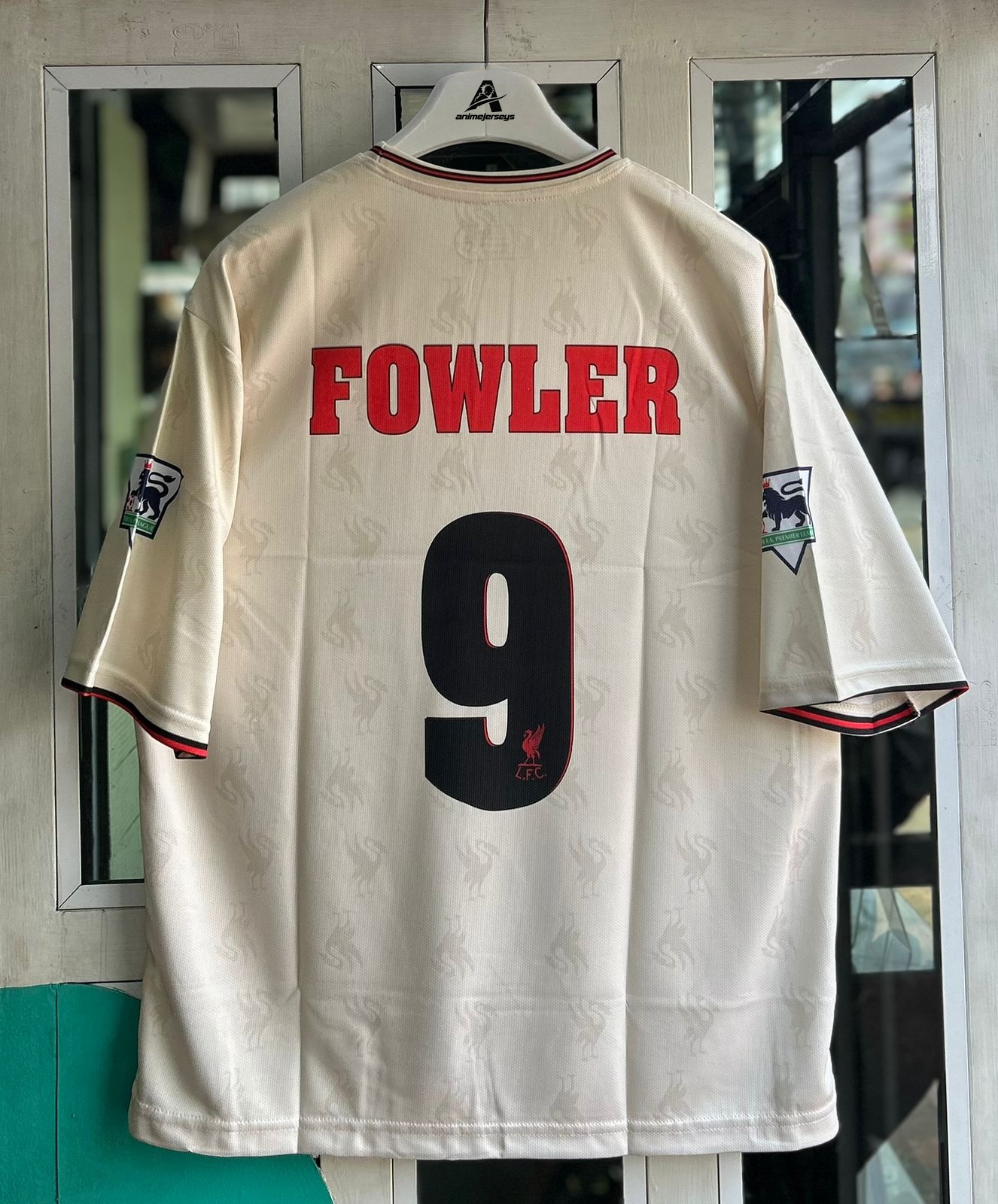 LIVERPOOL 1996-97 AWAY KIT, FIVESLEEVE EMBROIDERY